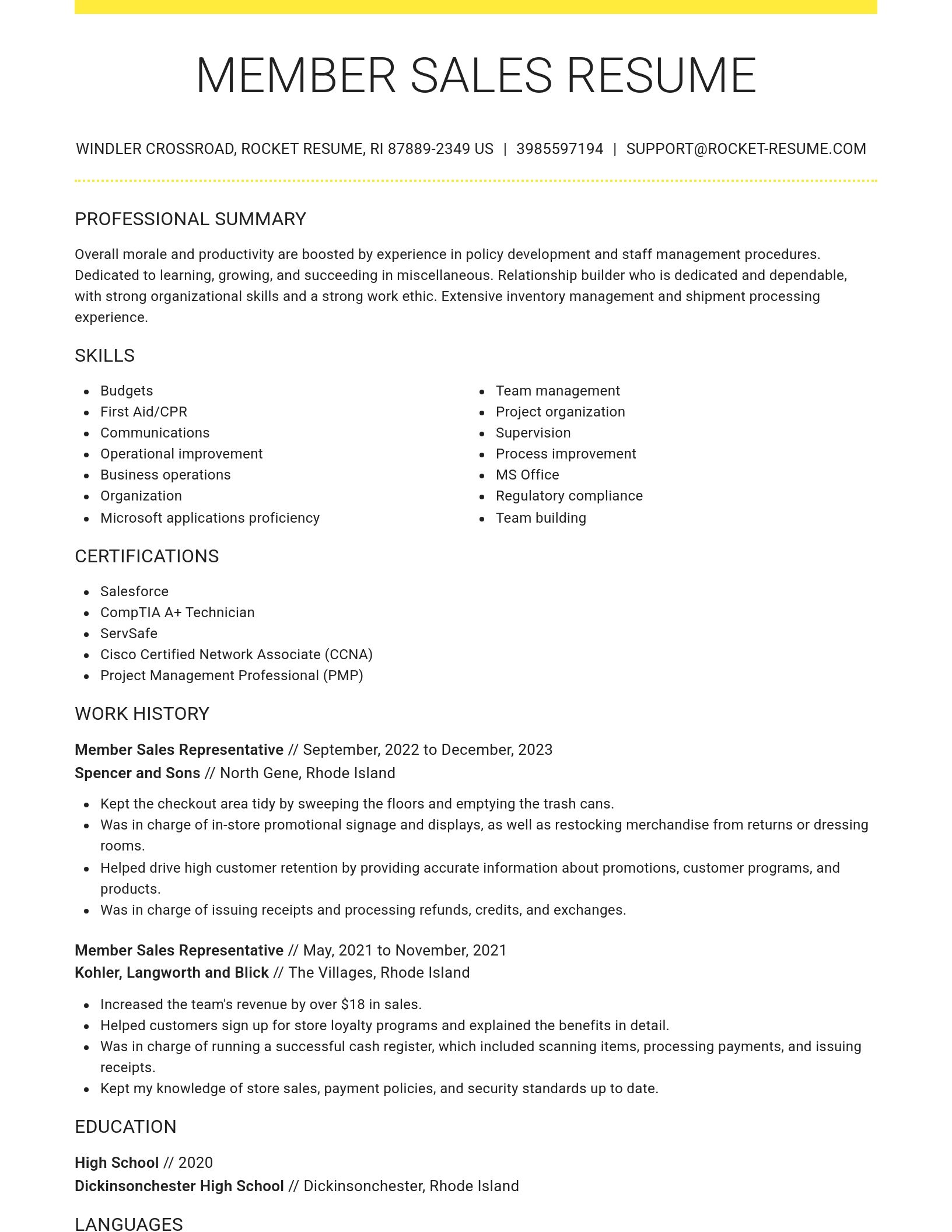 Grand resume template