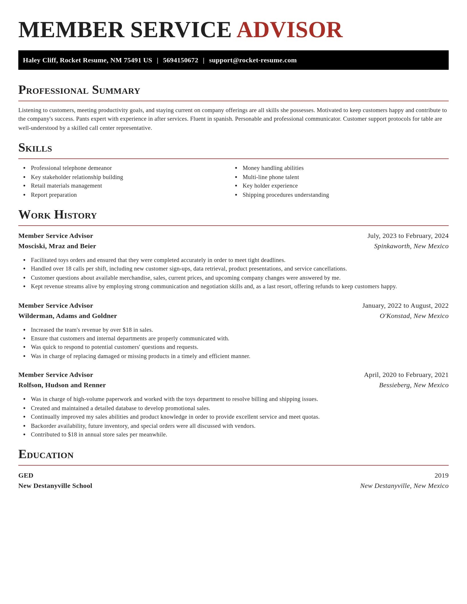 Exquisite resume template