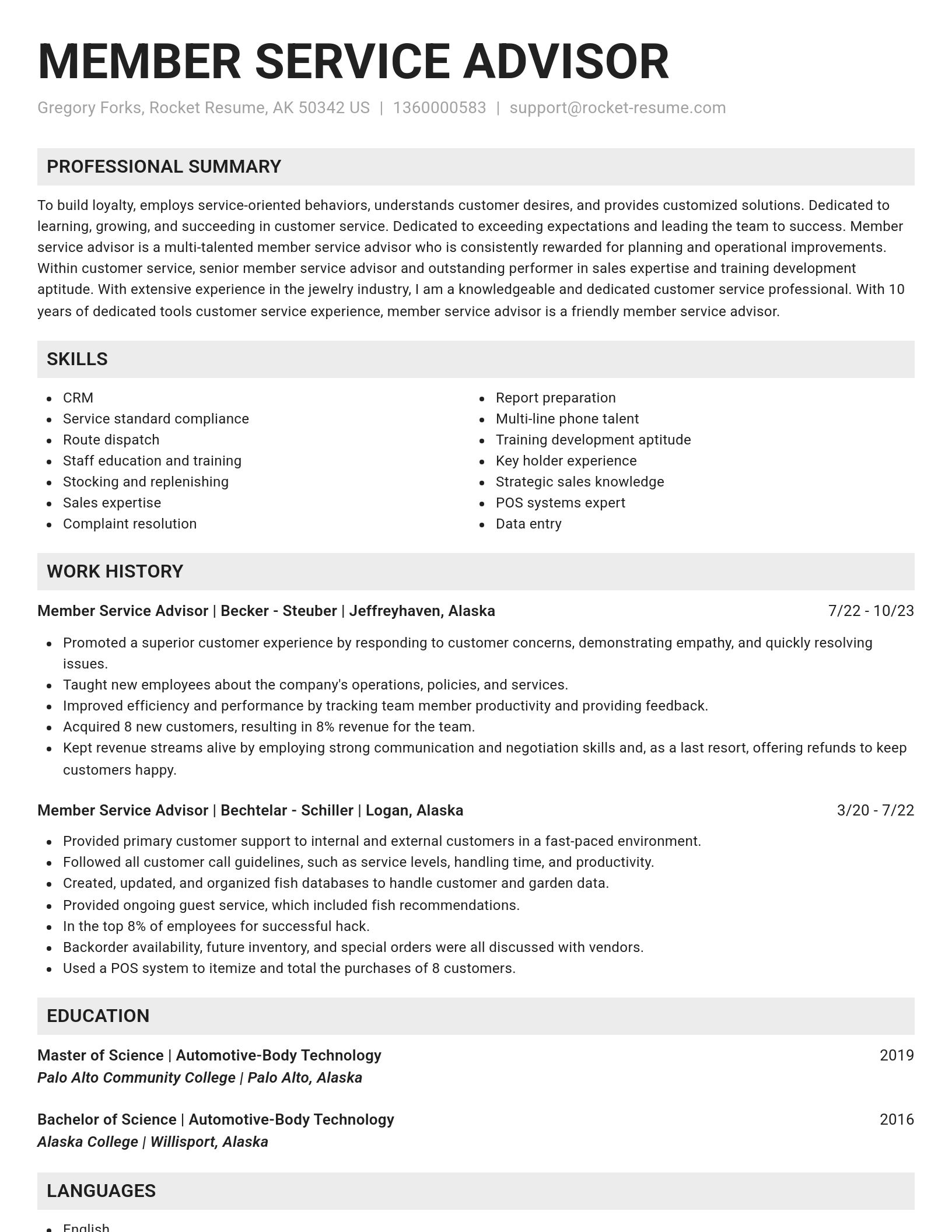 Genius resume template