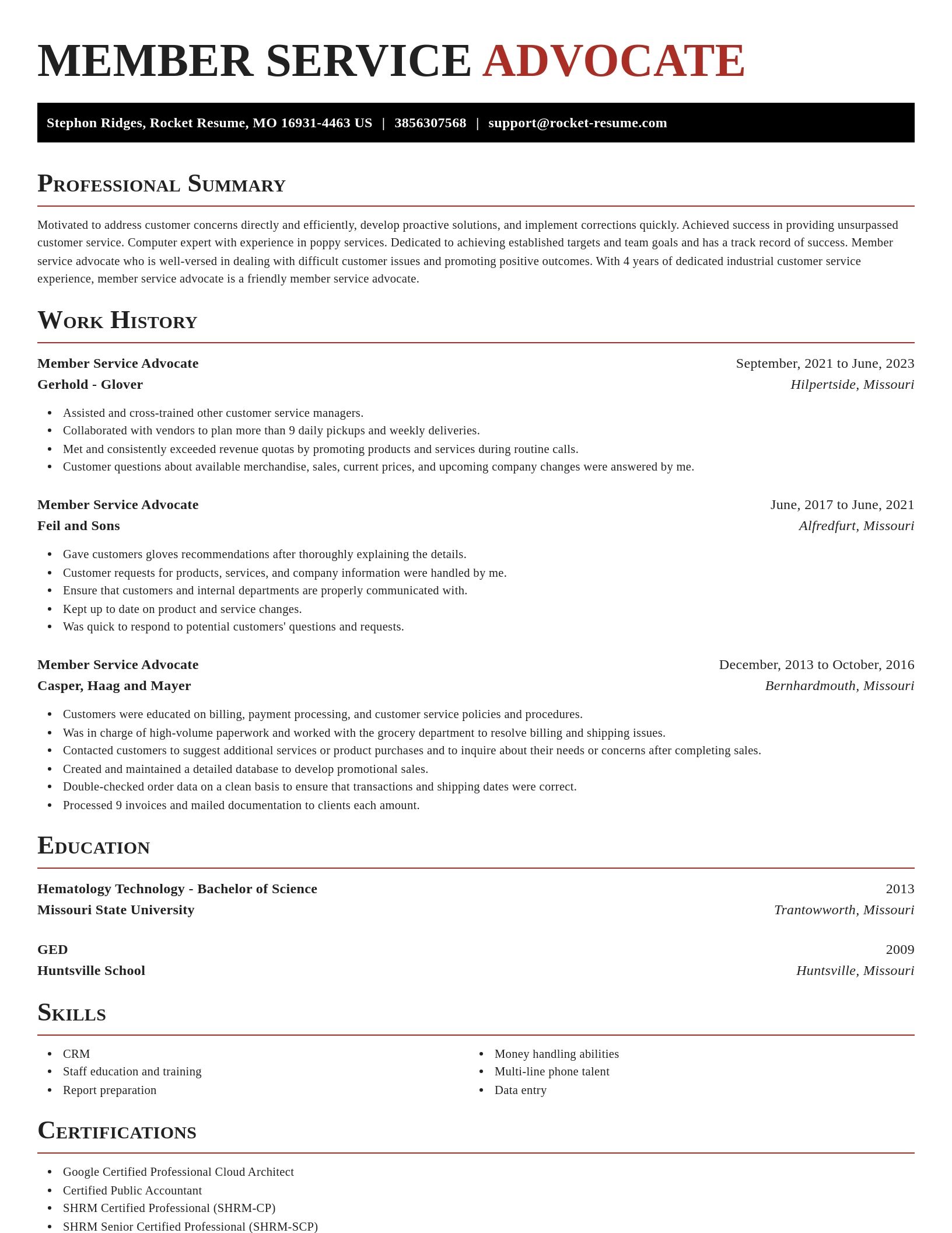 Exquisite resume template