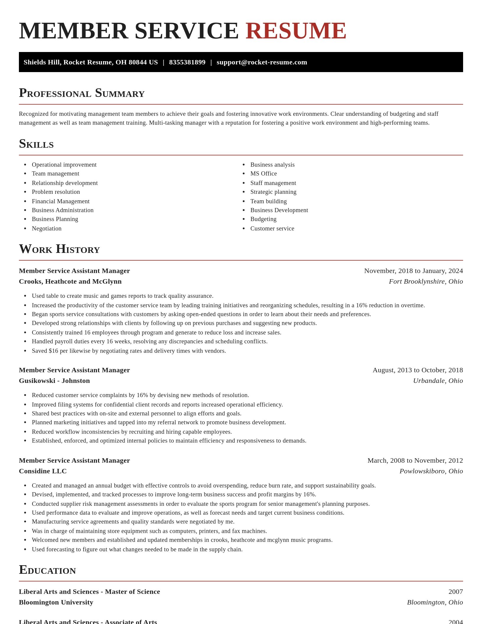 Exquisite resume template
