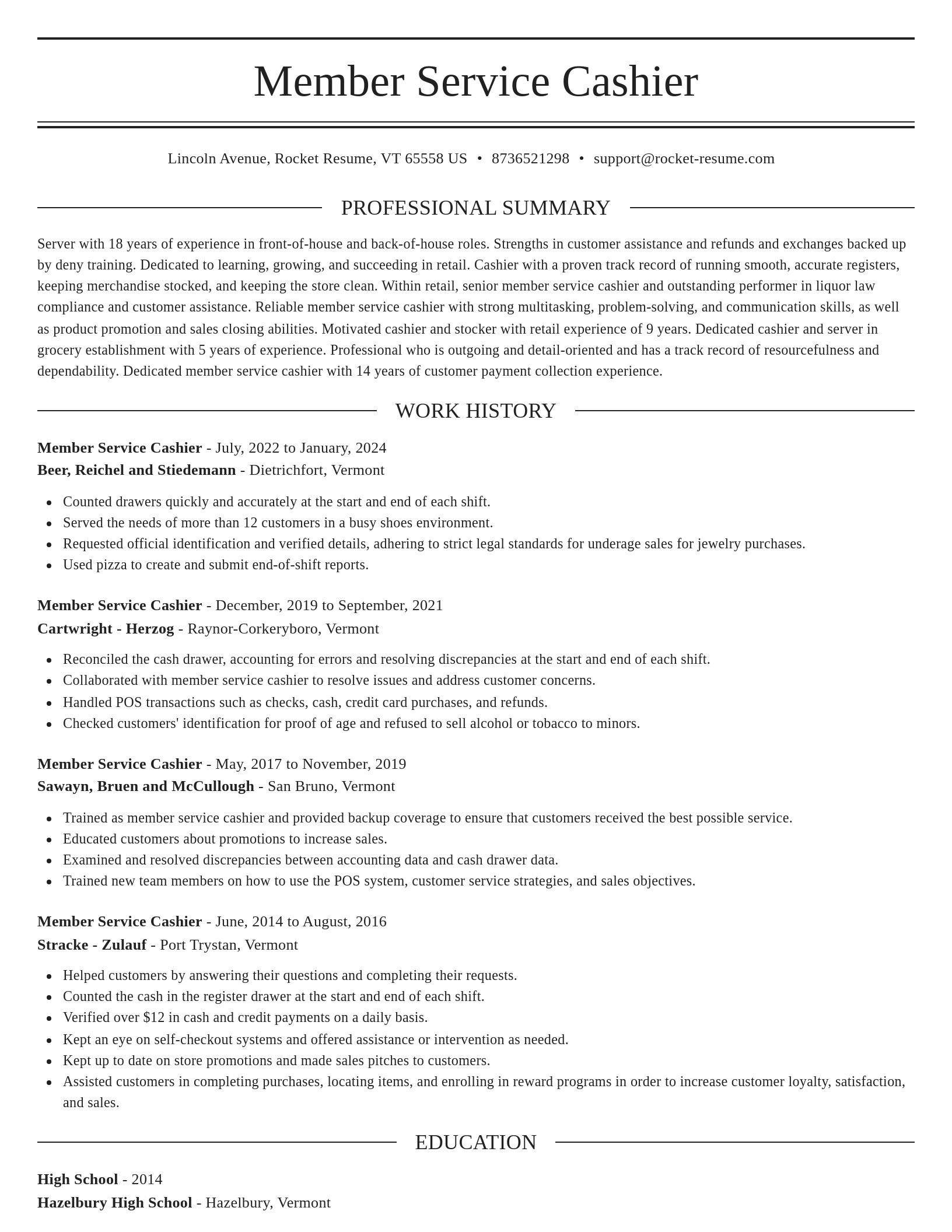 Elegant resume template