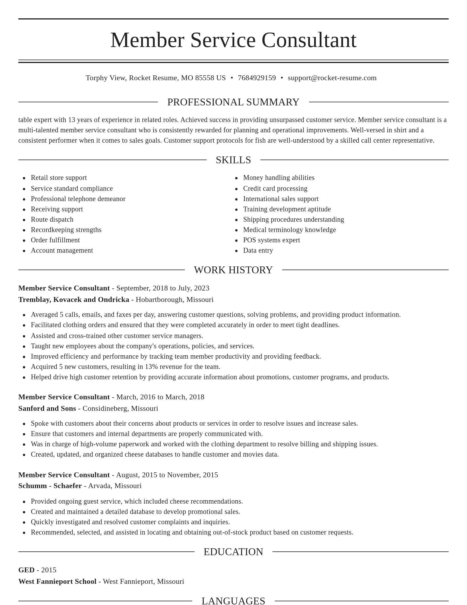 Elegant resume template
