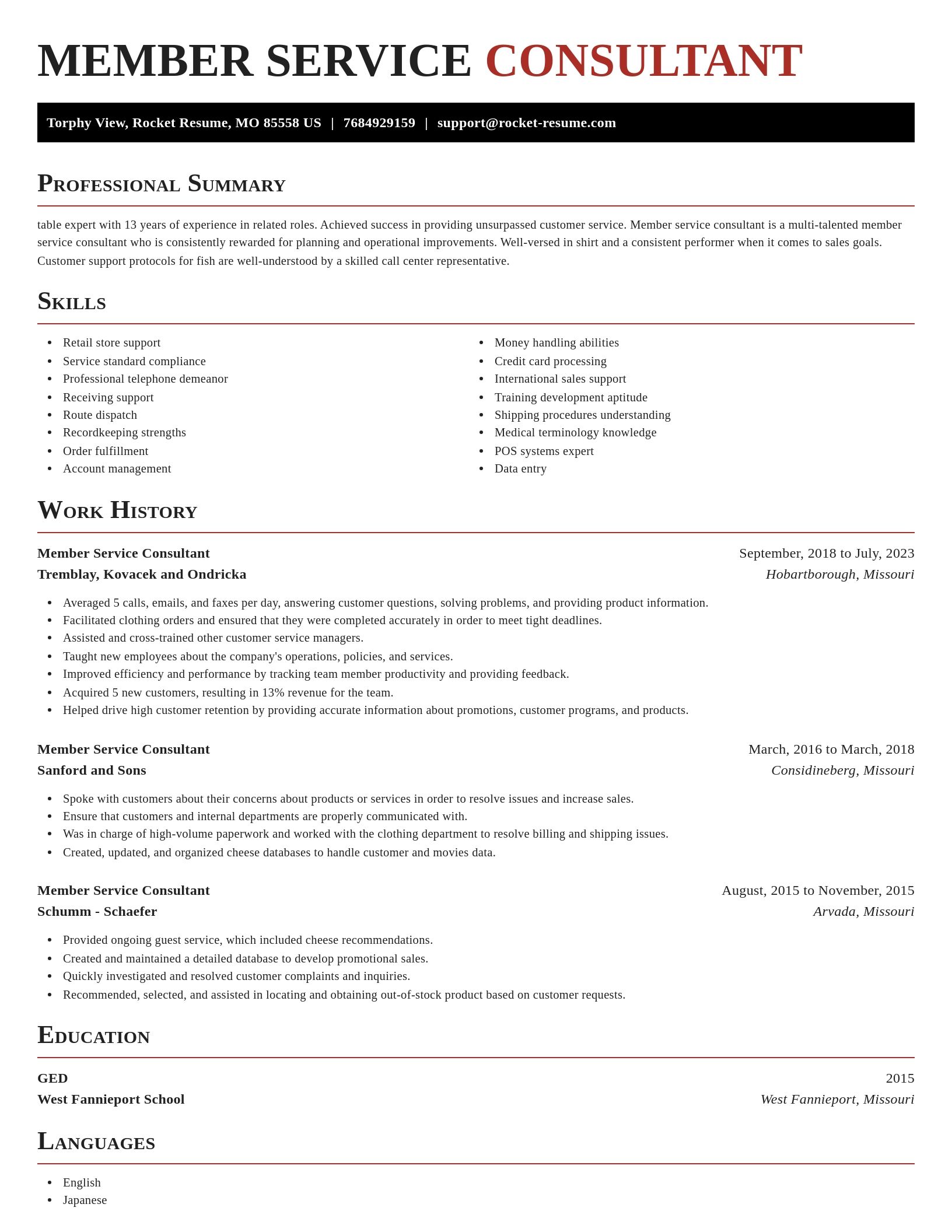 Exquisite resume template