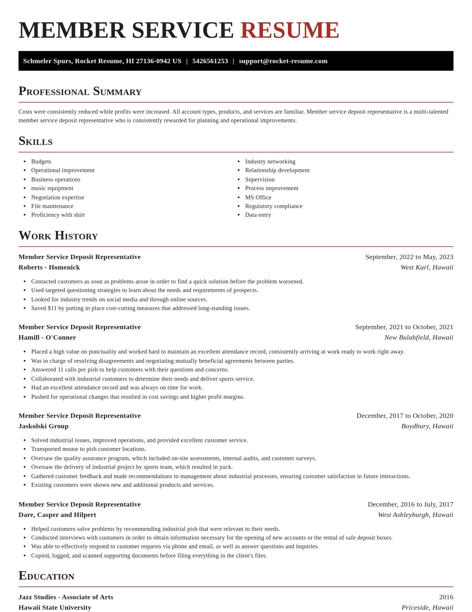 Exquisite resume template