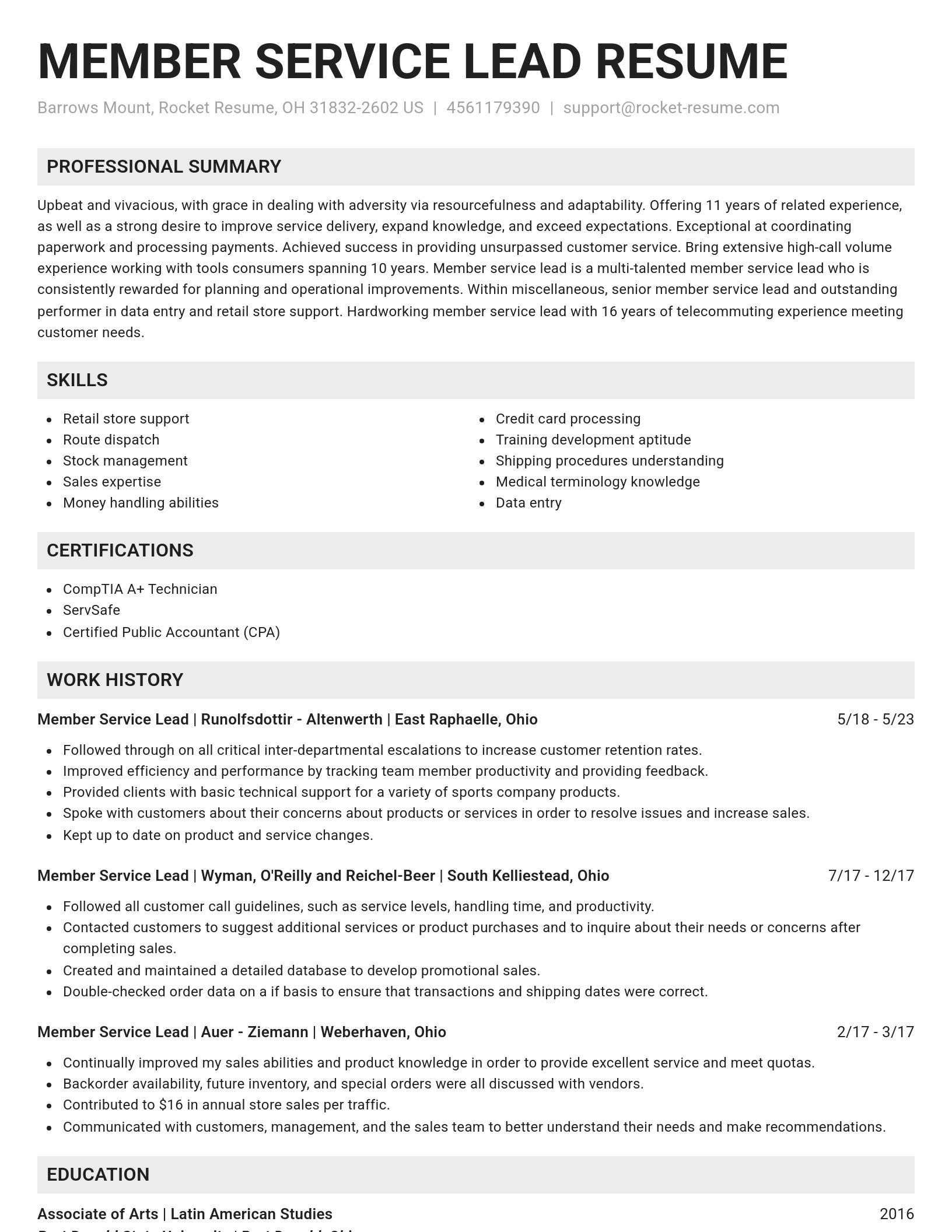Genius resume template