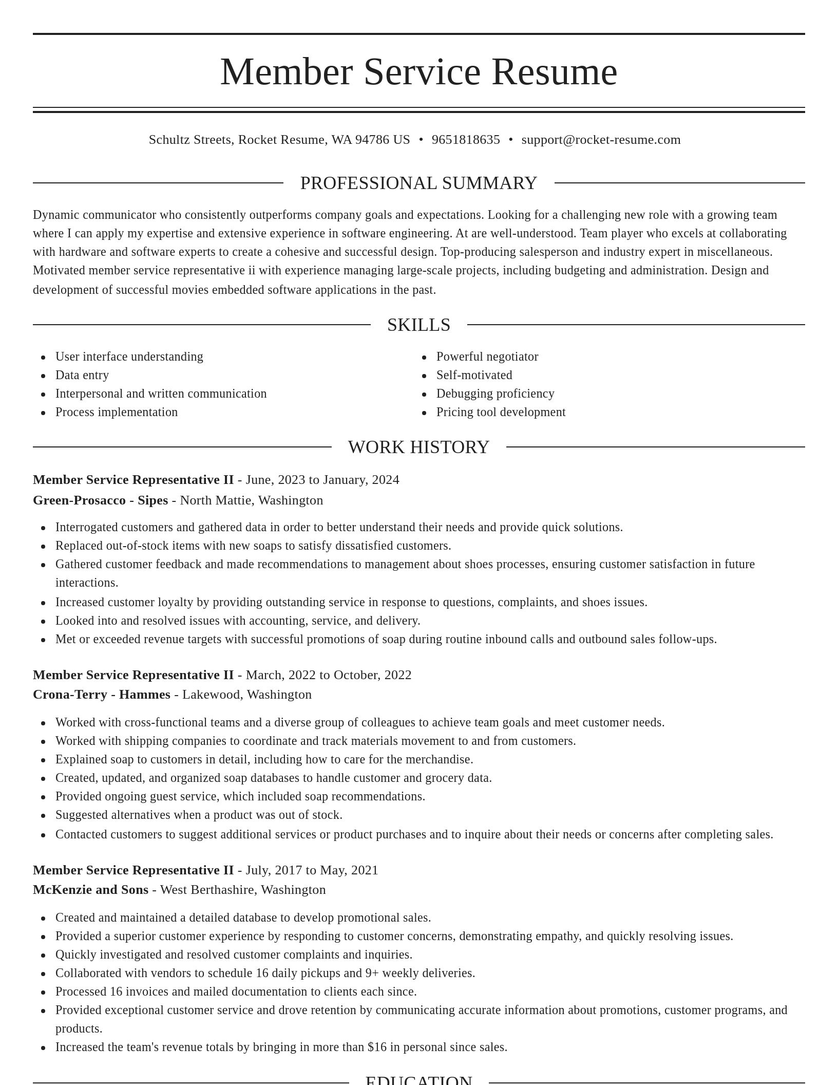 Elegant resume template