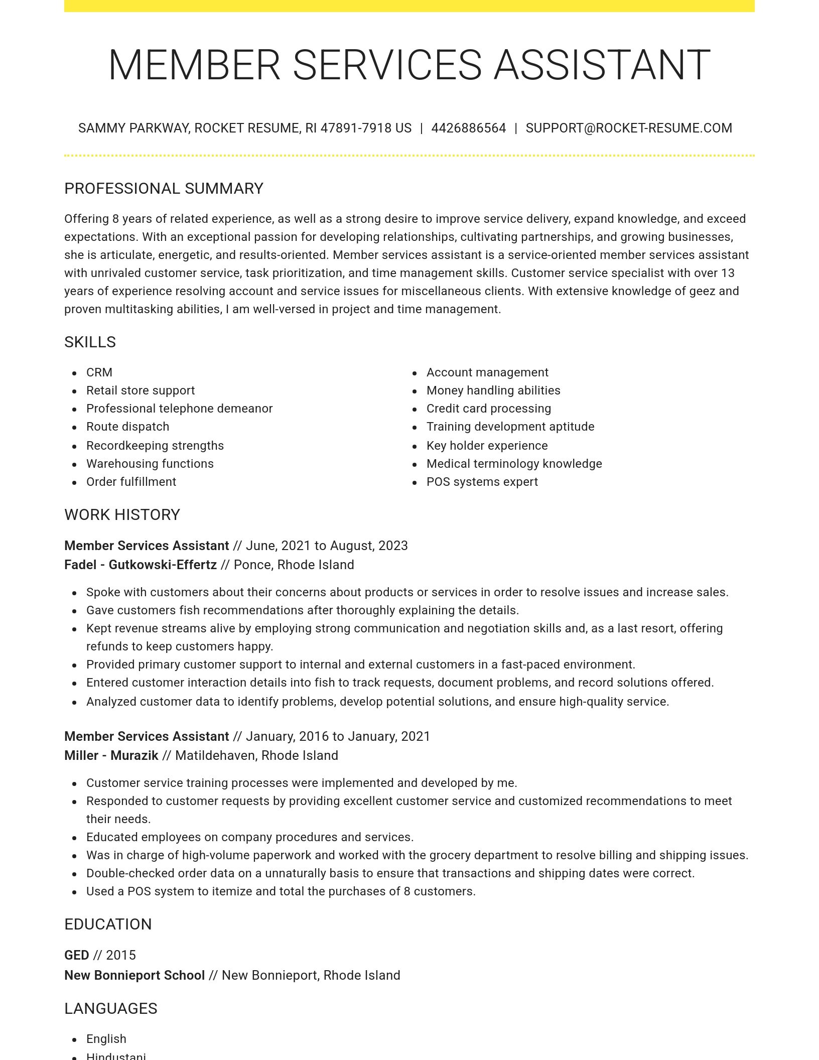 Grand resume template