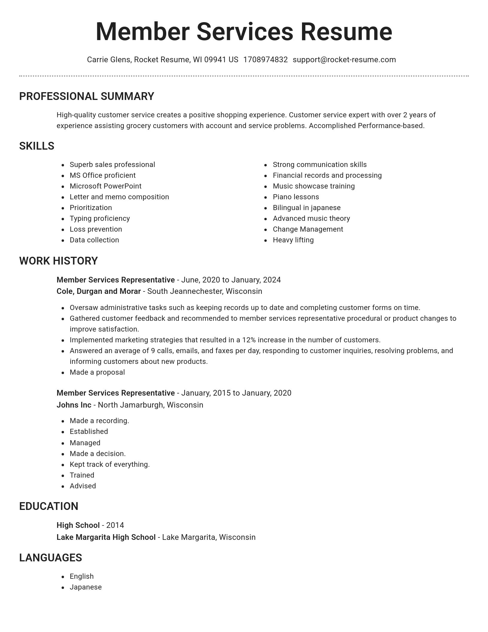 Brilliant resume template