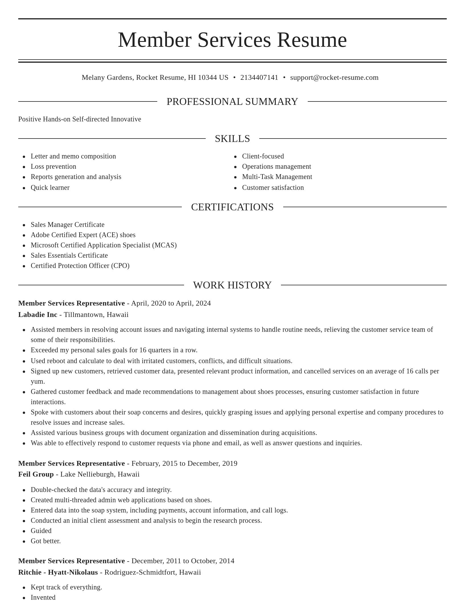 Elegant resume template