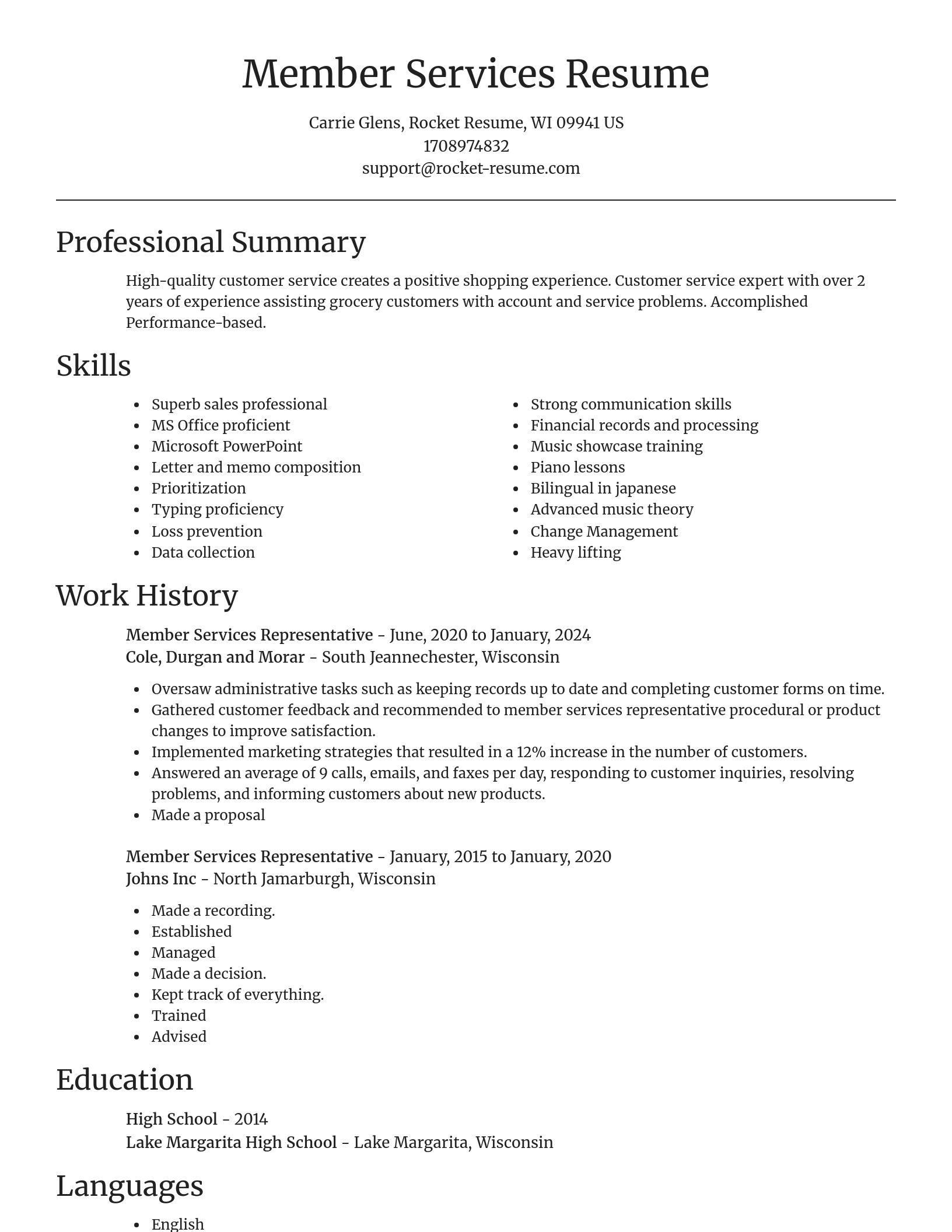 Focal Point resume template