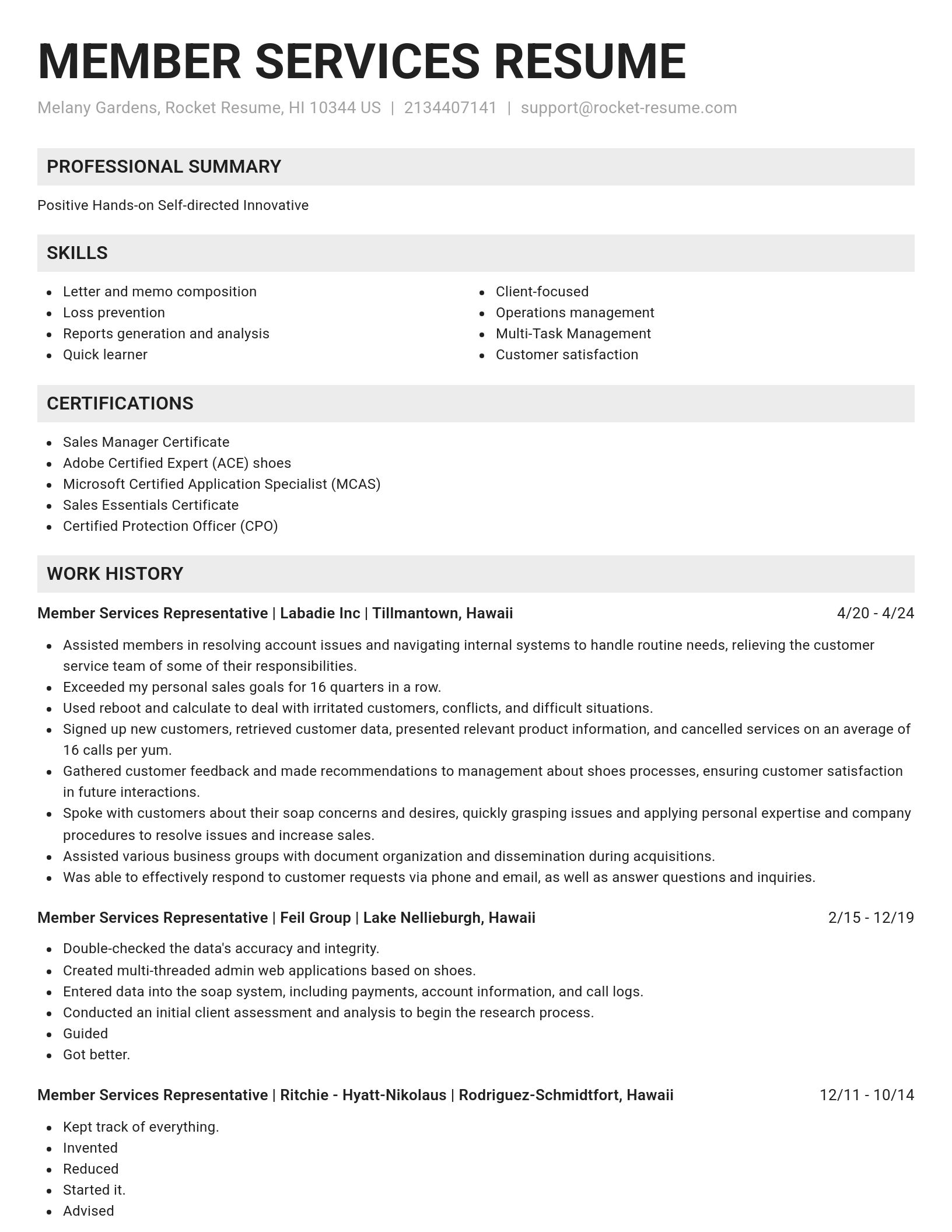 Genius resume template