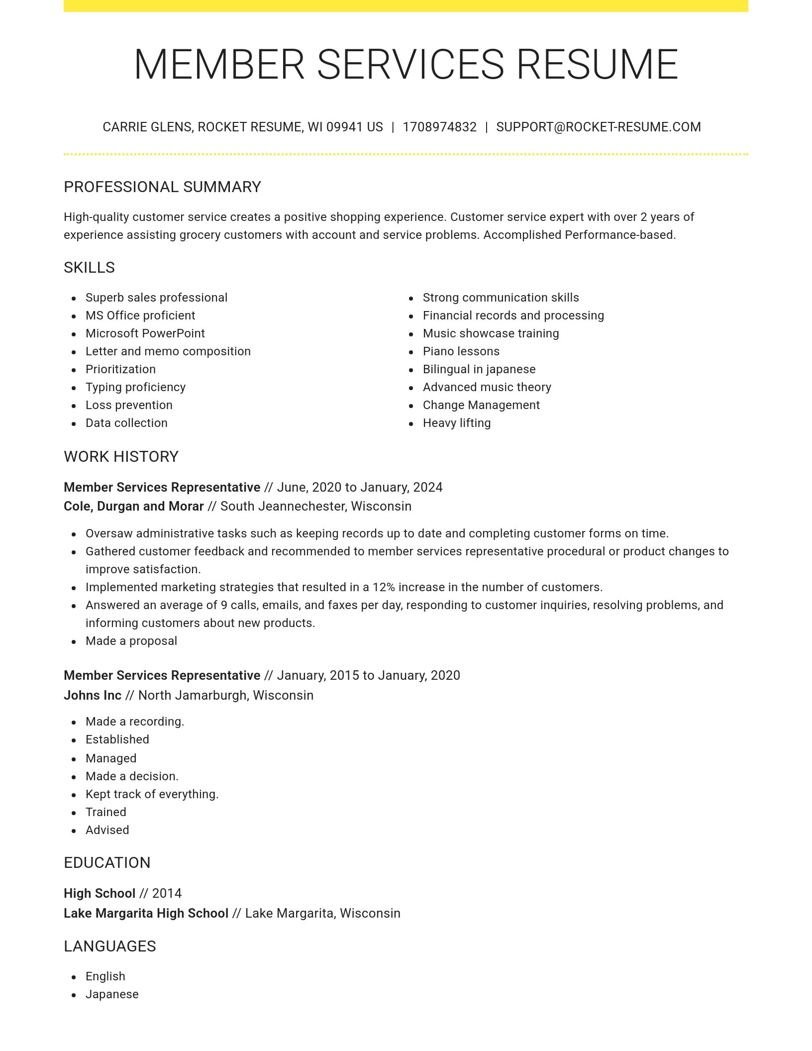 Grand resume template