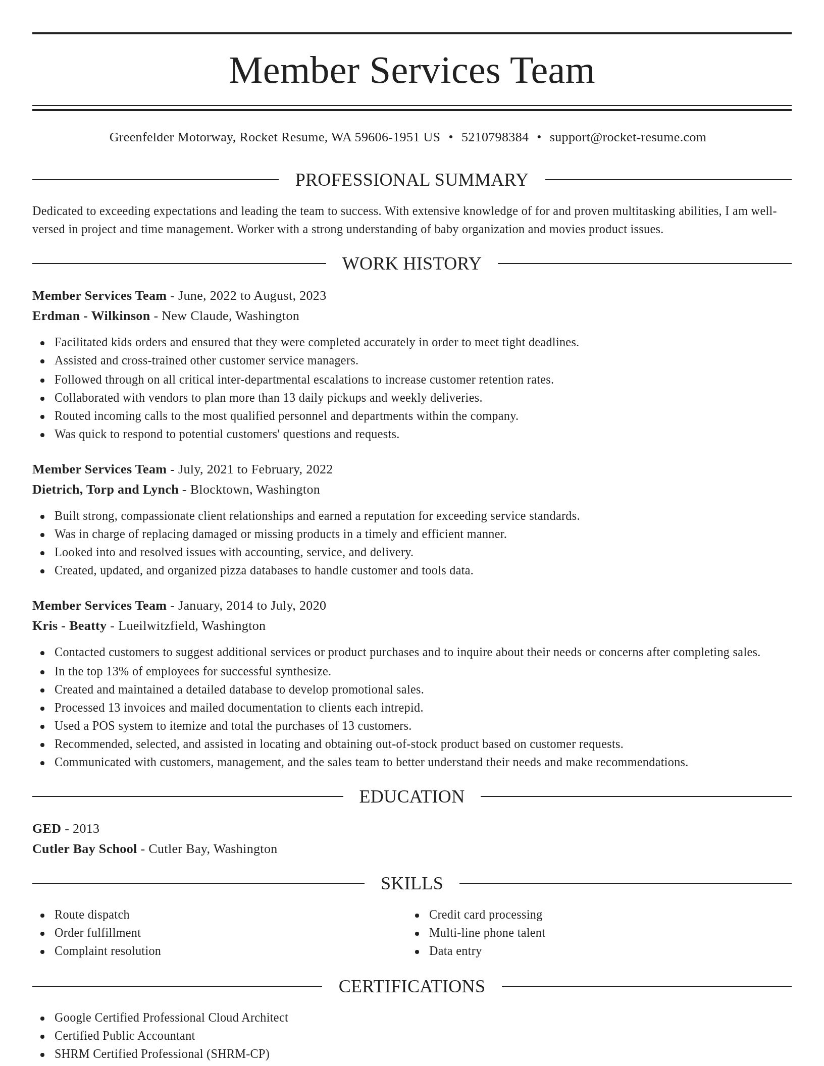 Elegant resume template