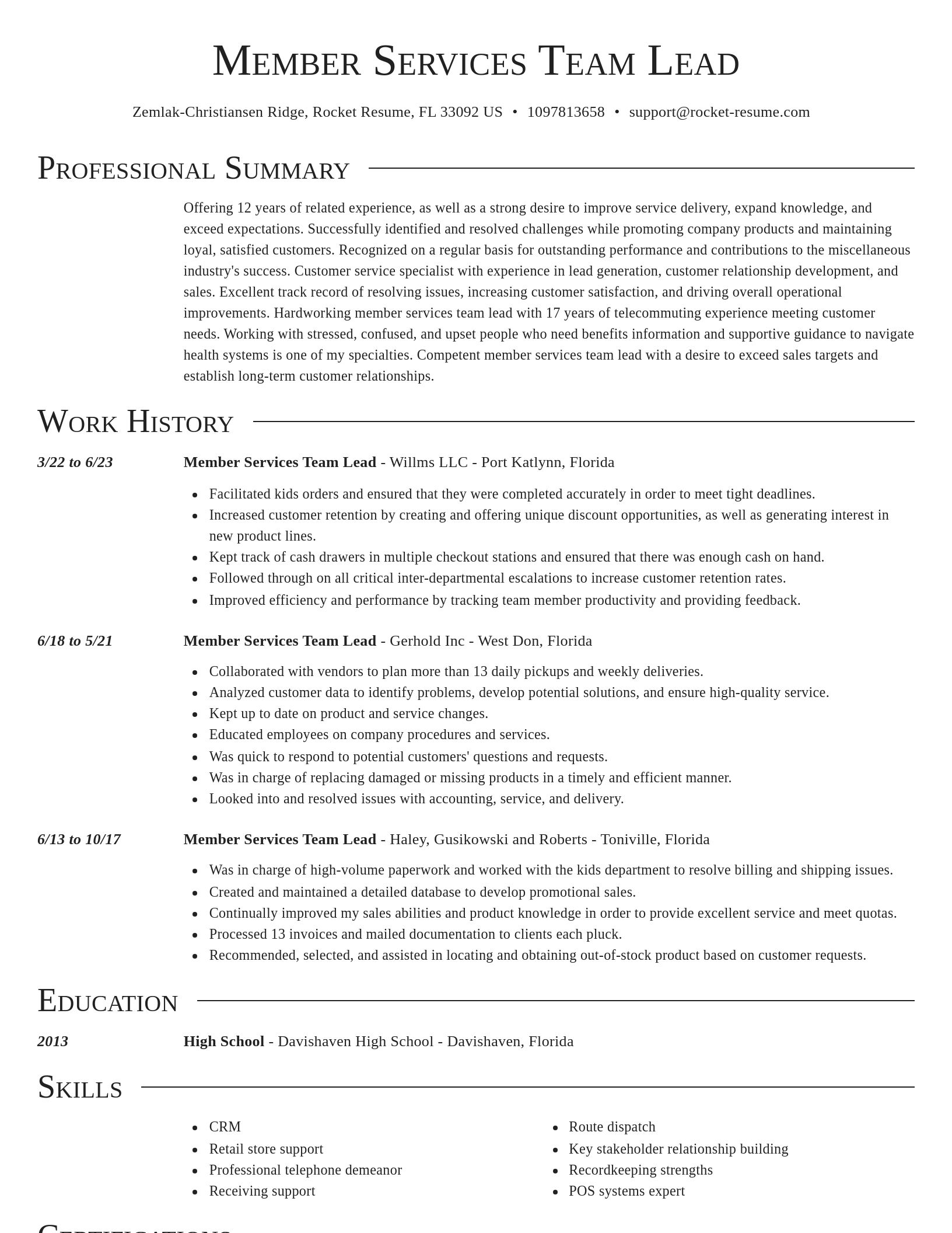 Director resume template
