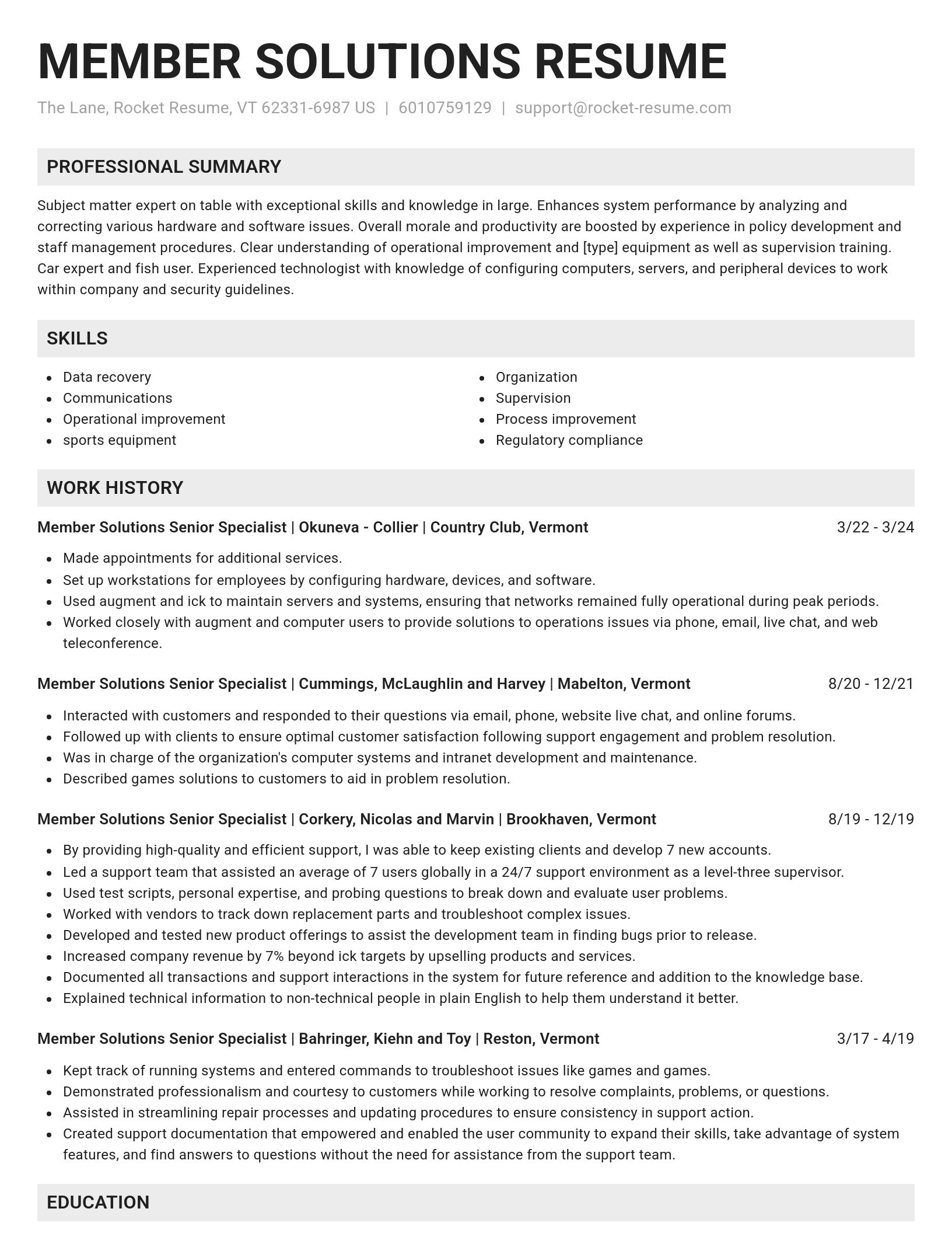 Genius resume template
