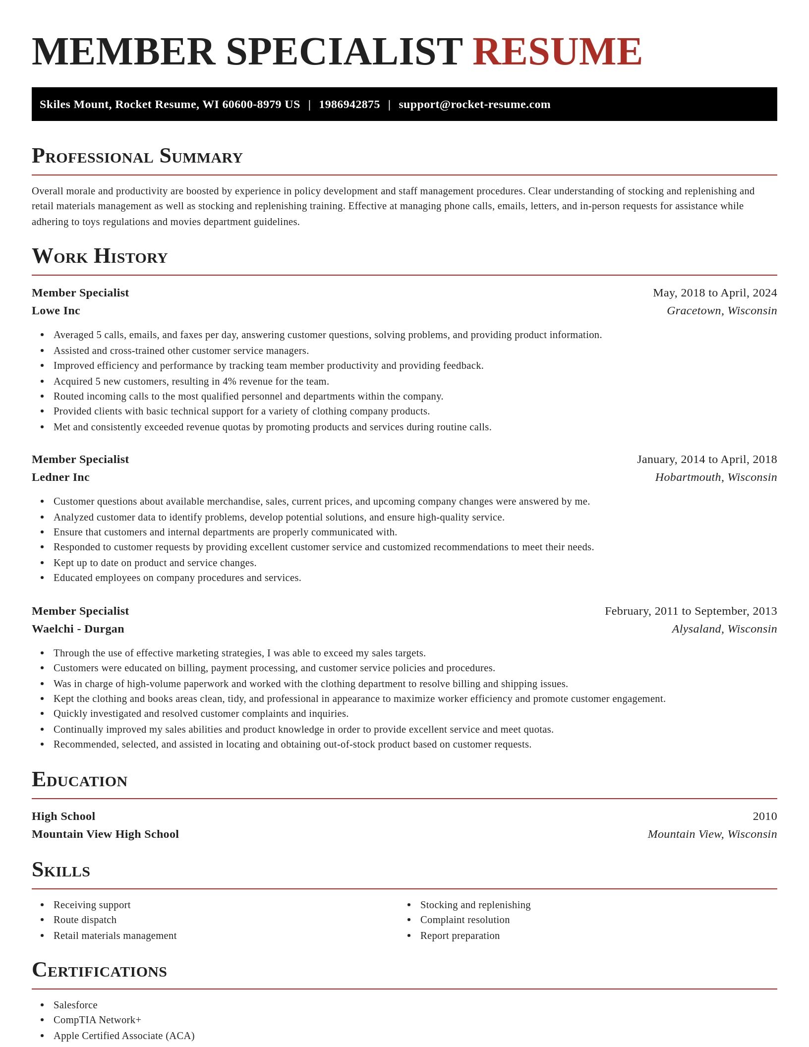Exquisite resume template
