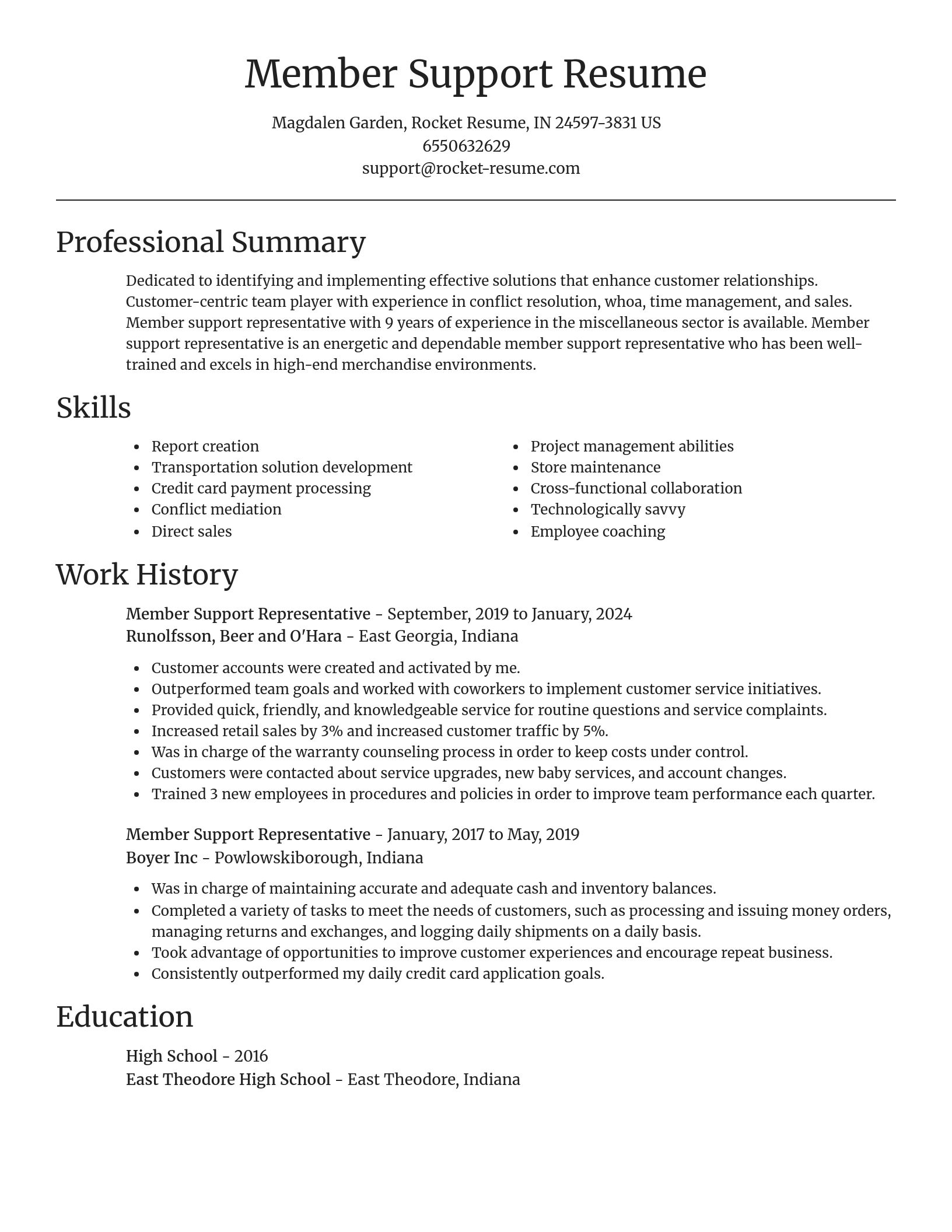 Focal Point resume template