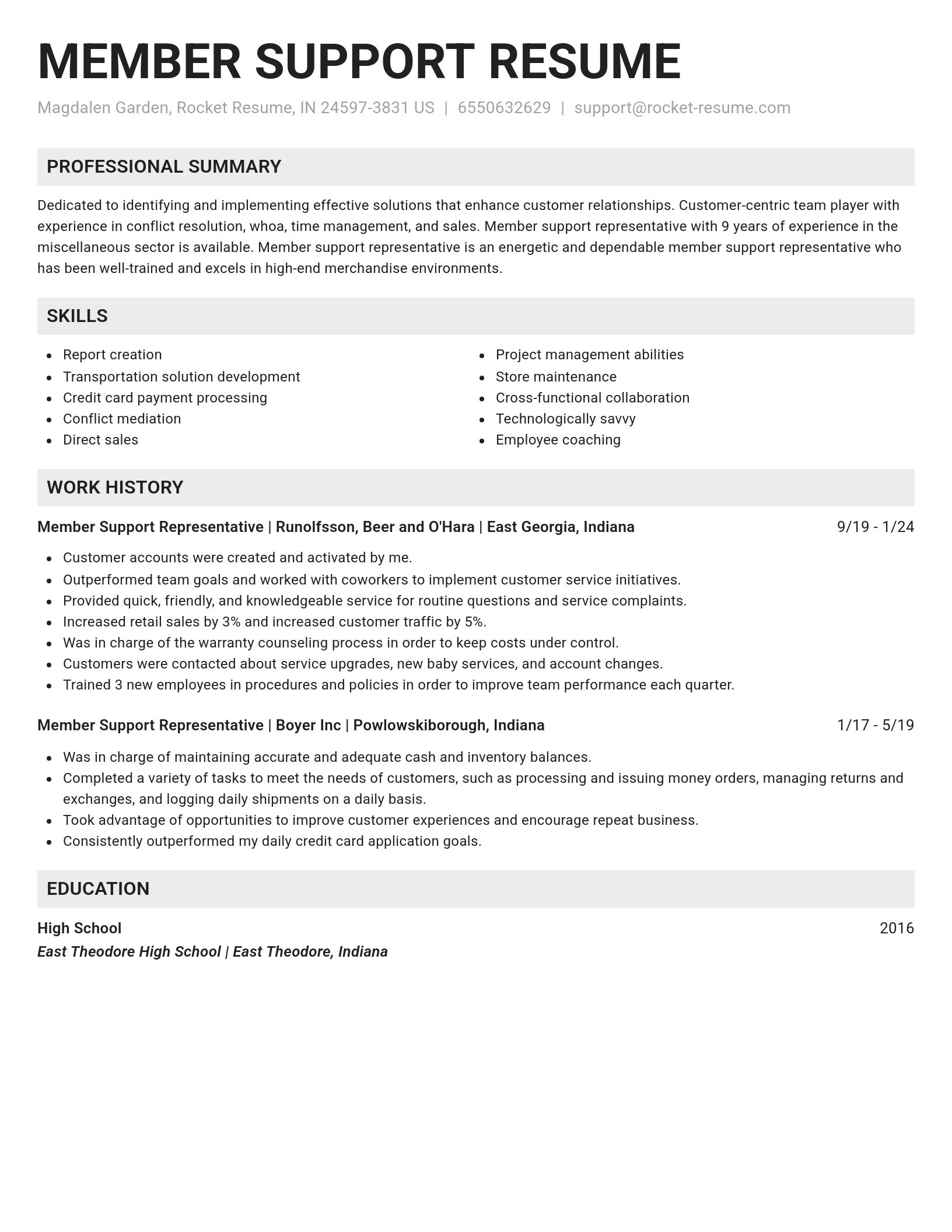 Genius resume template