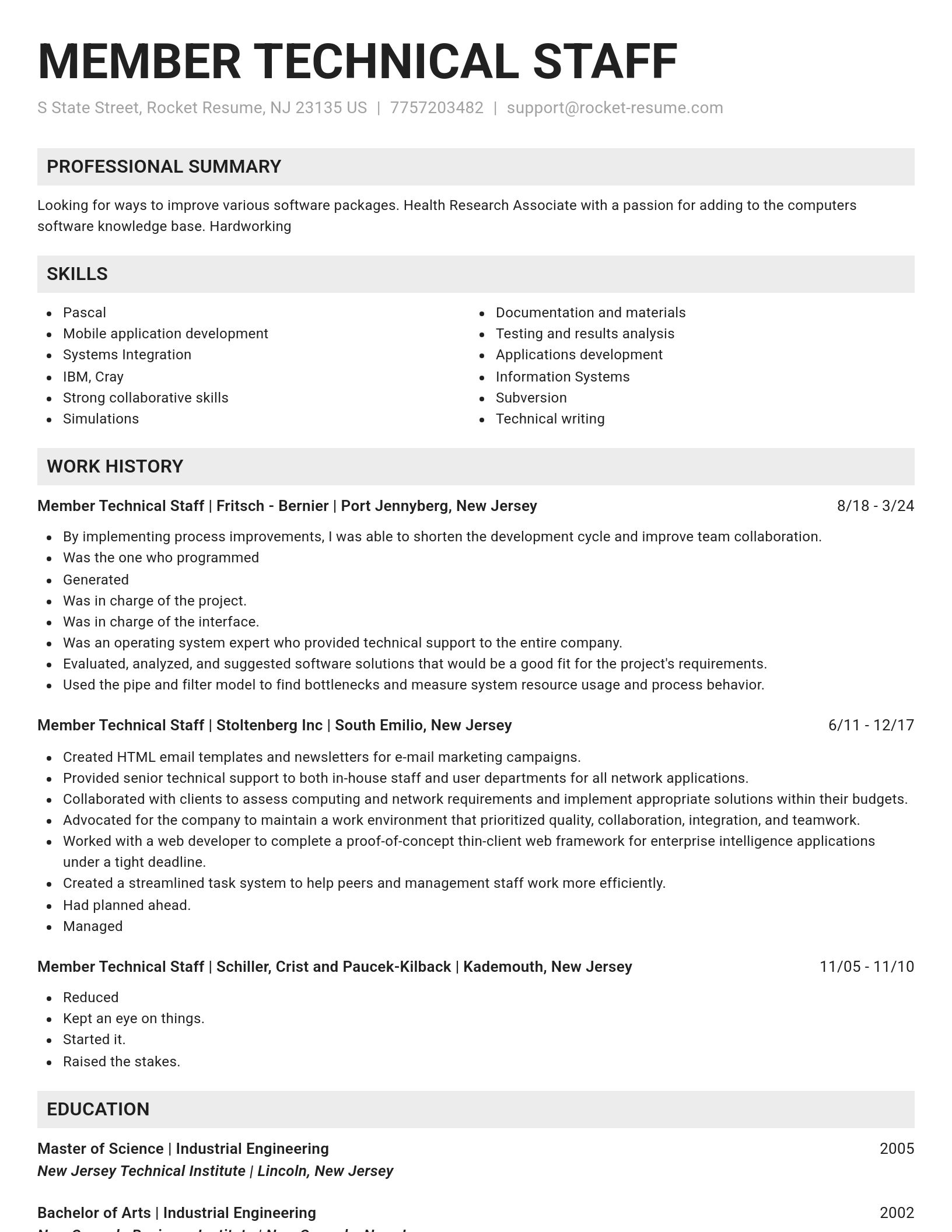 Genius resume template