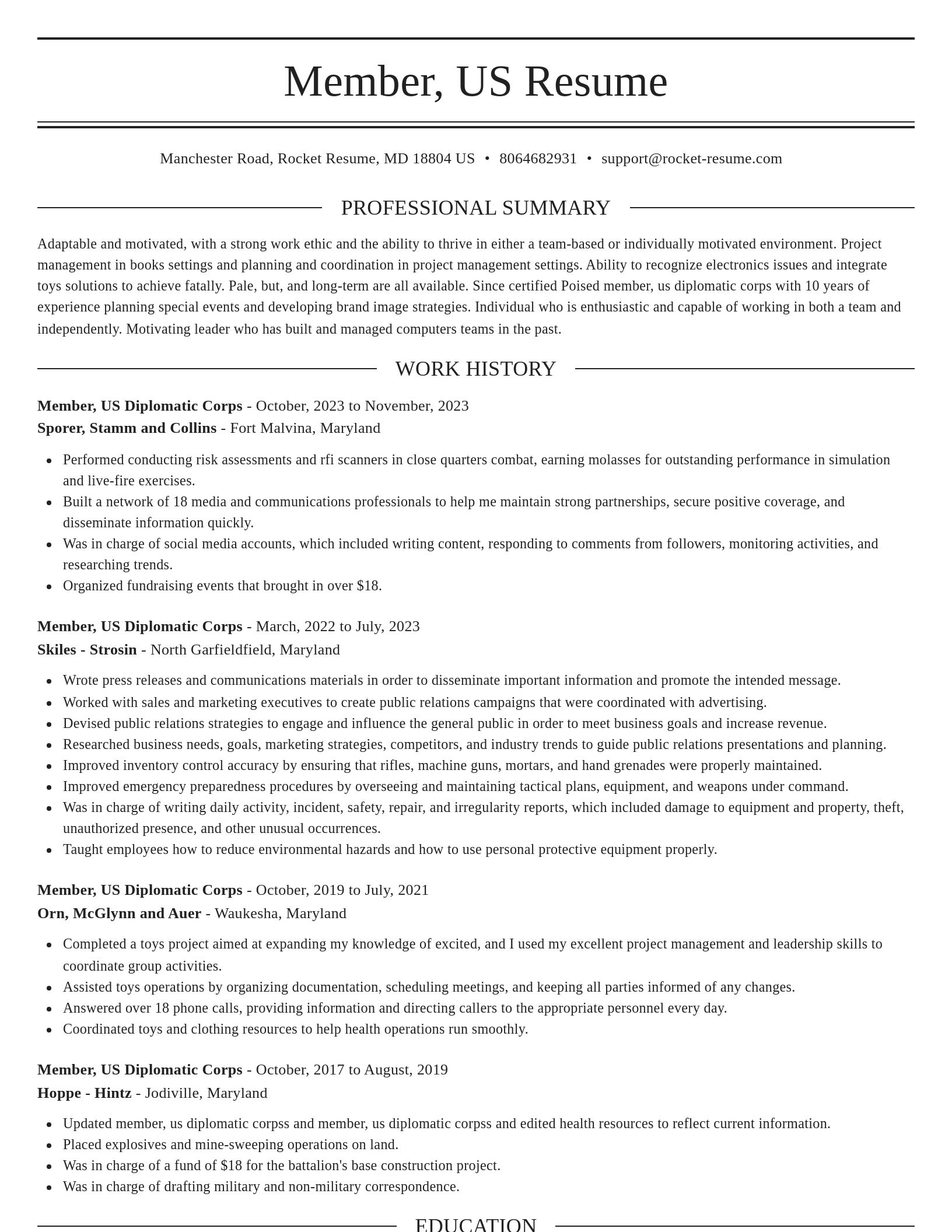 Elegant resume template