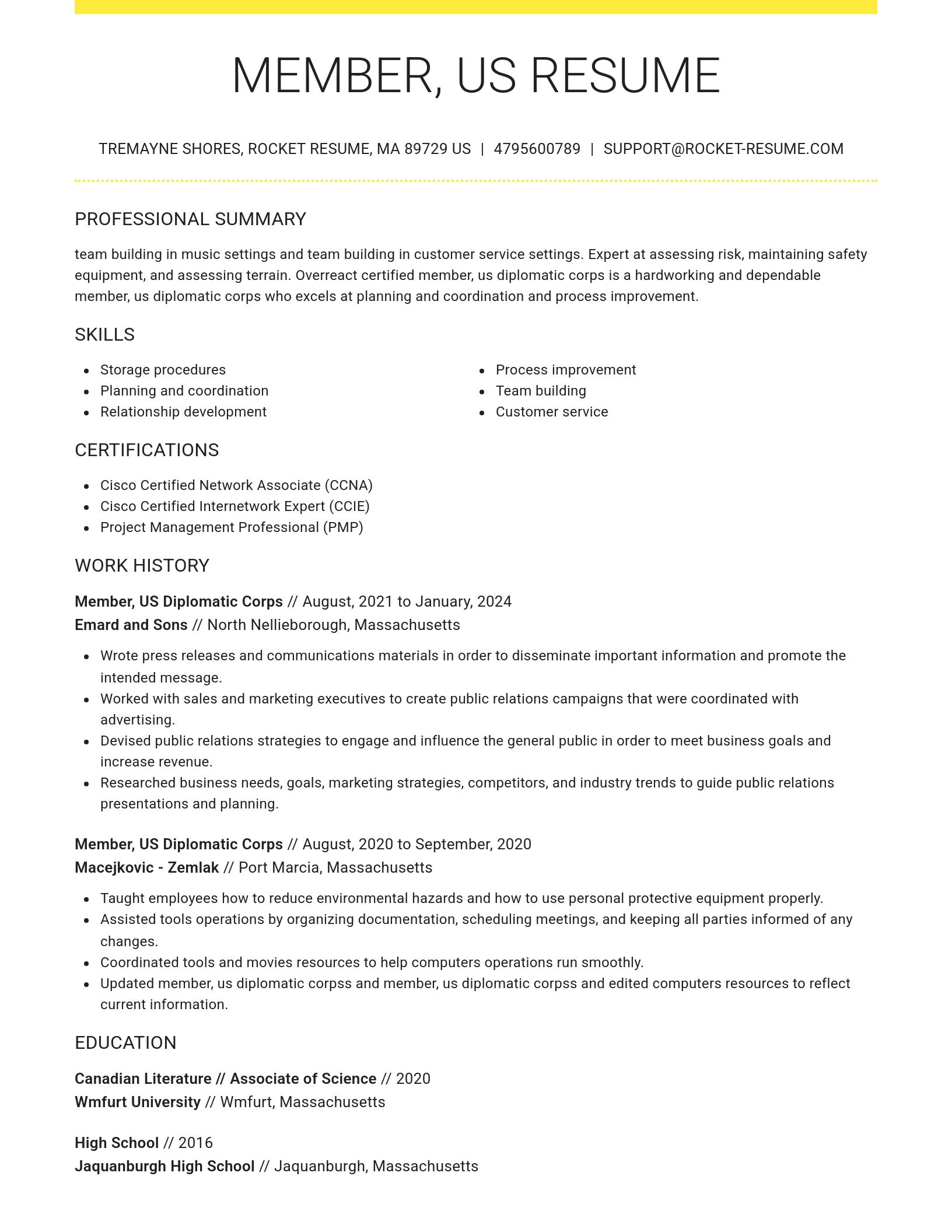 Grand resume template