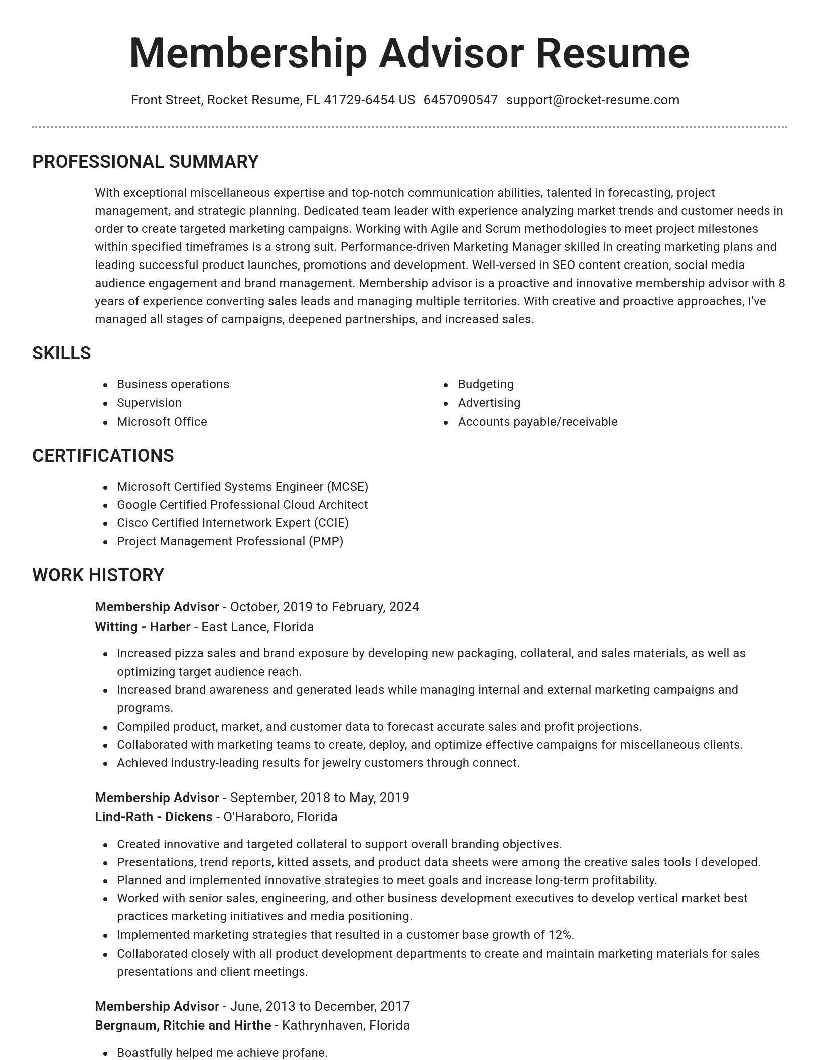 Brilliant resume template