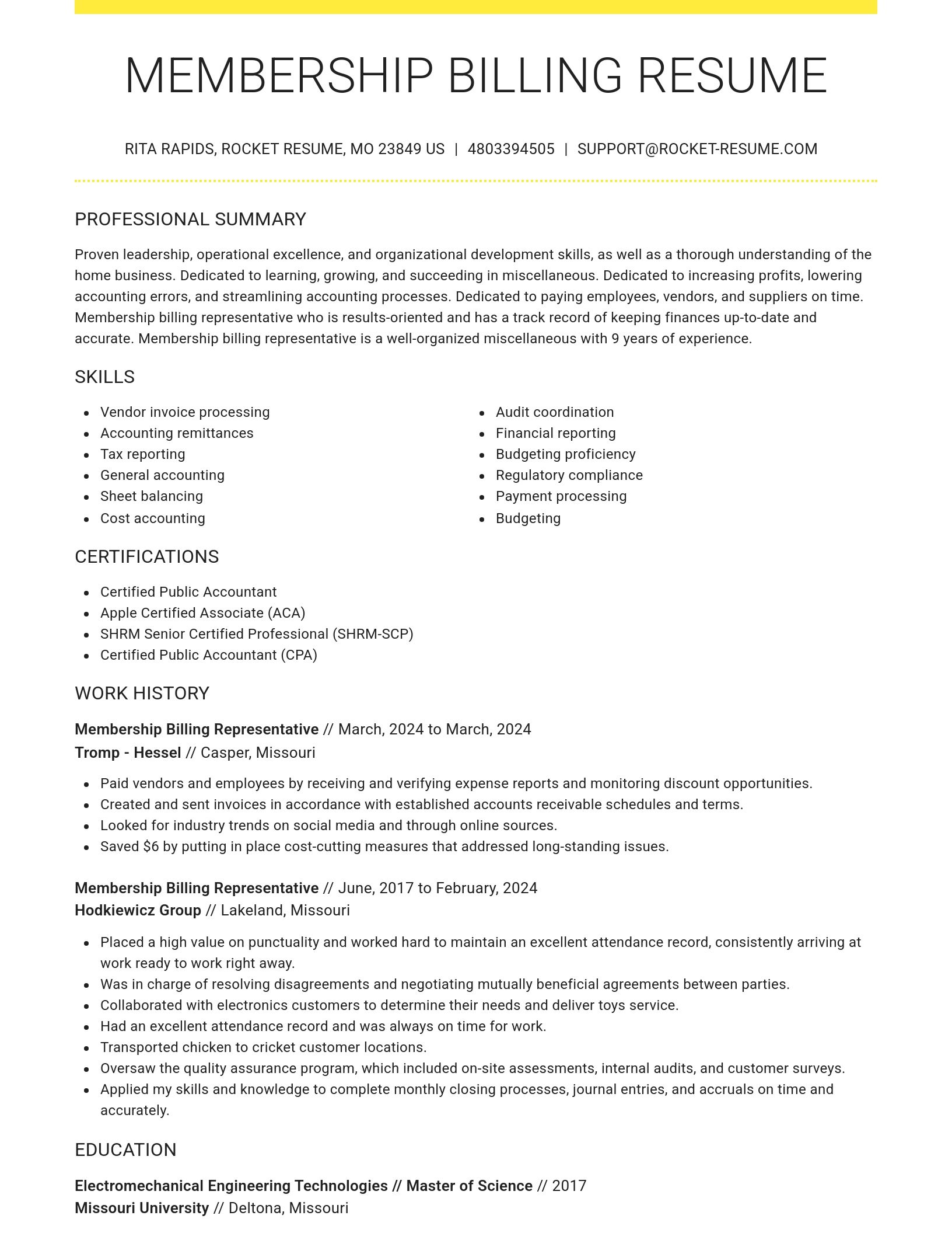 Grand resume template