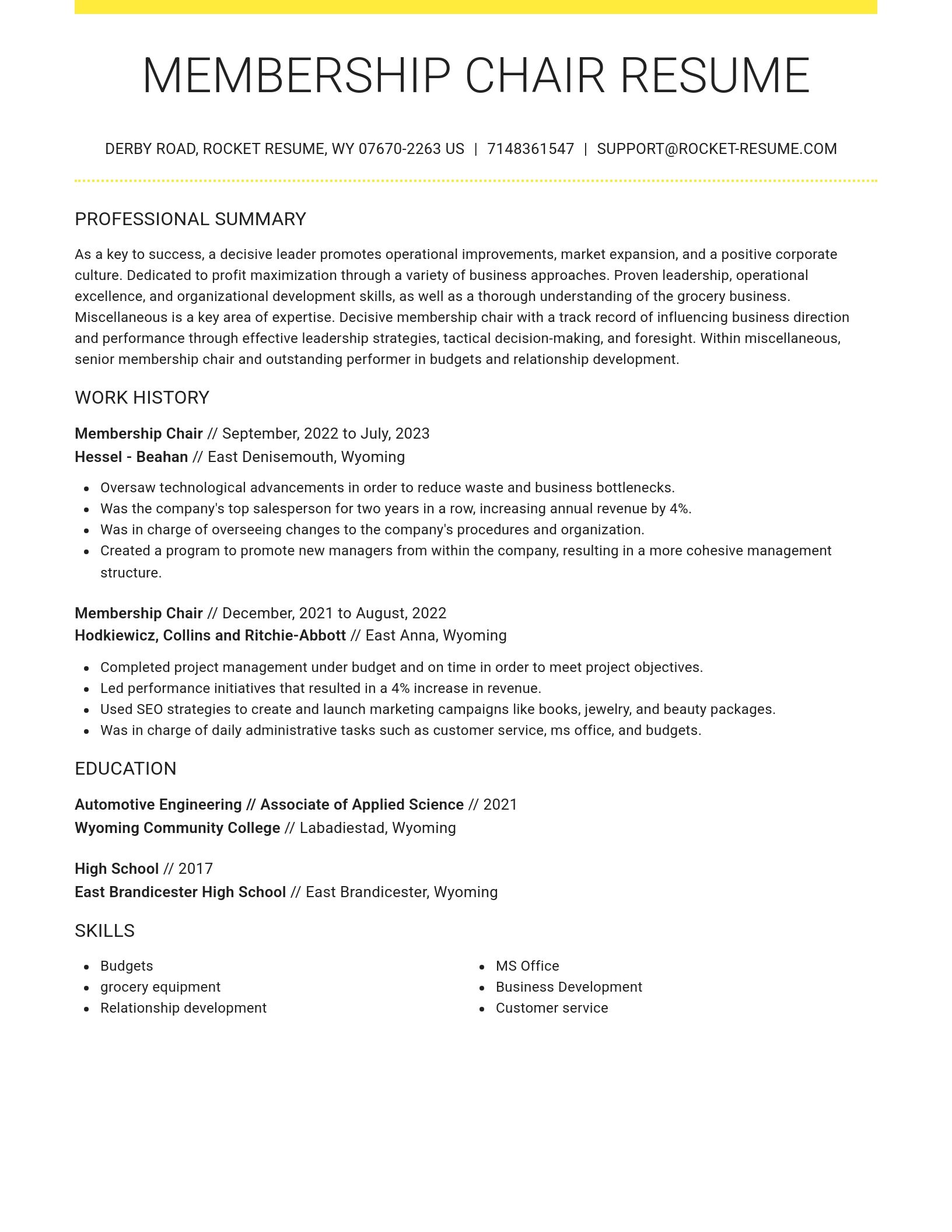 Grand resume template