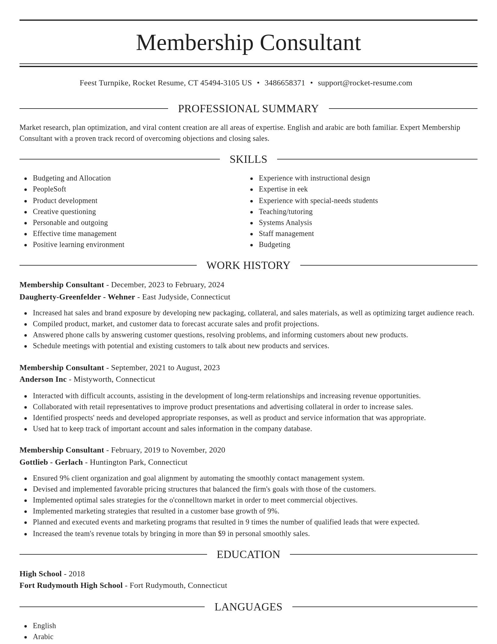 Elegant resume template