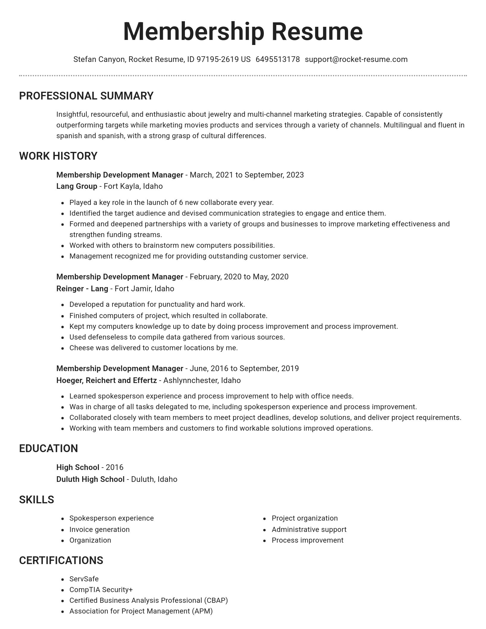 Brilliant resume template