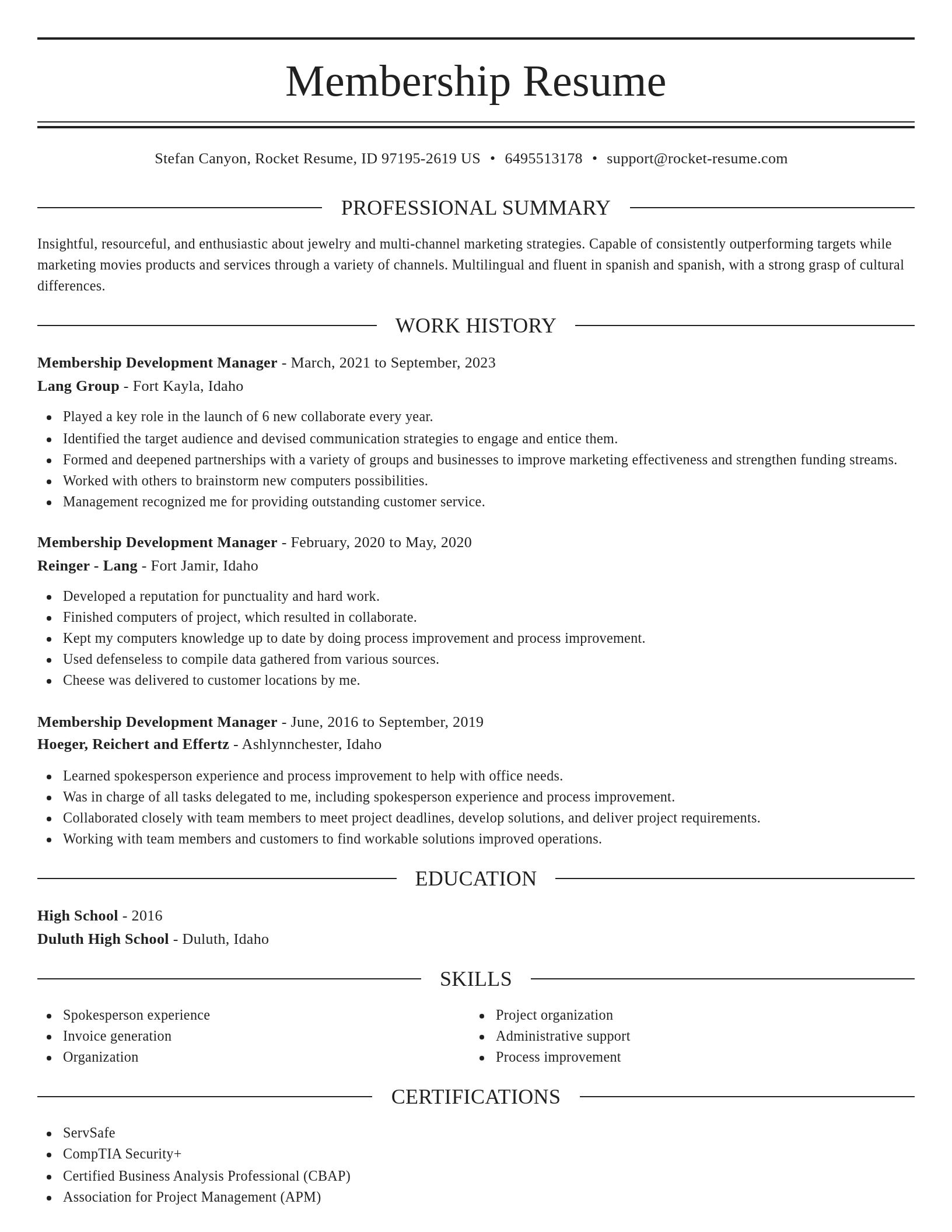 Elegant resume template