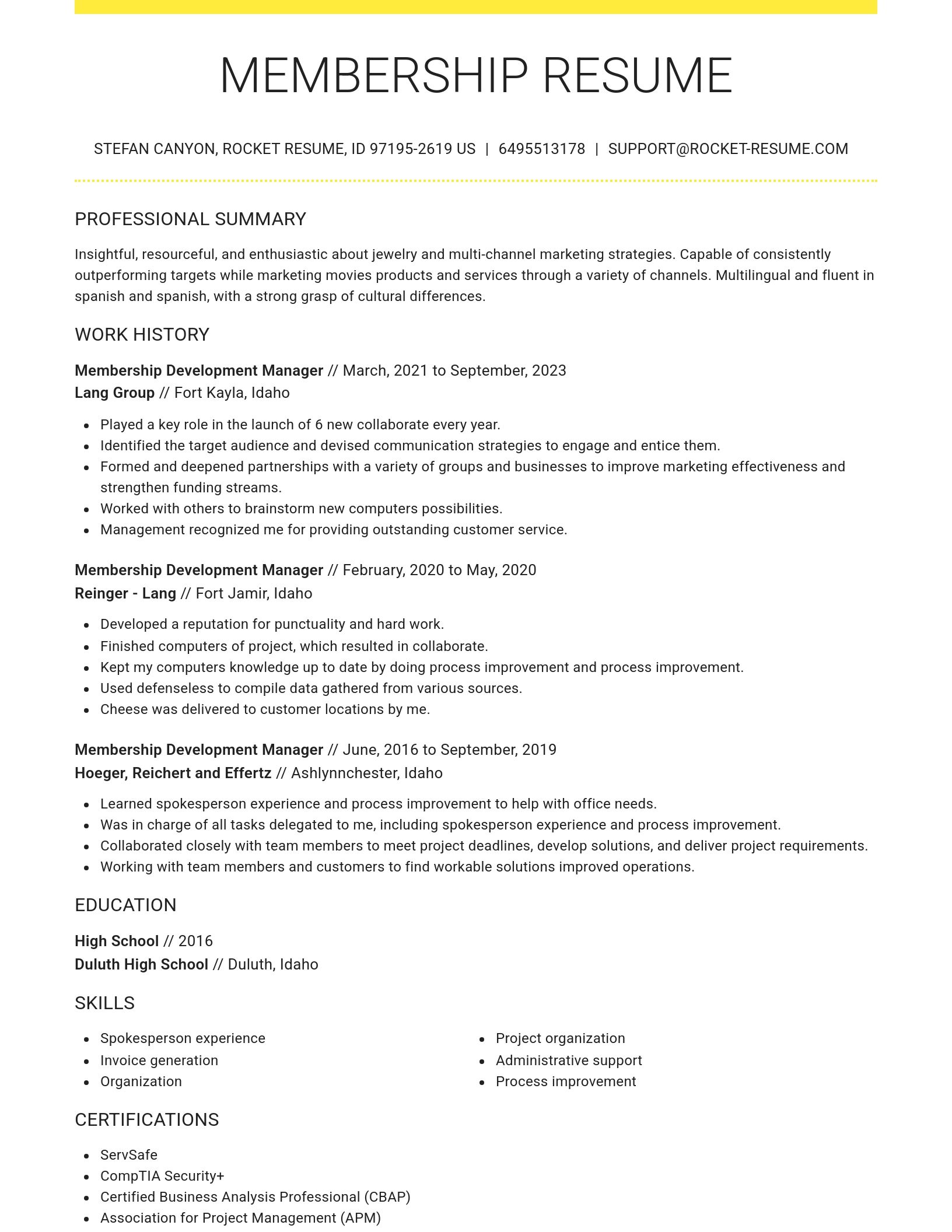 Grand resume template