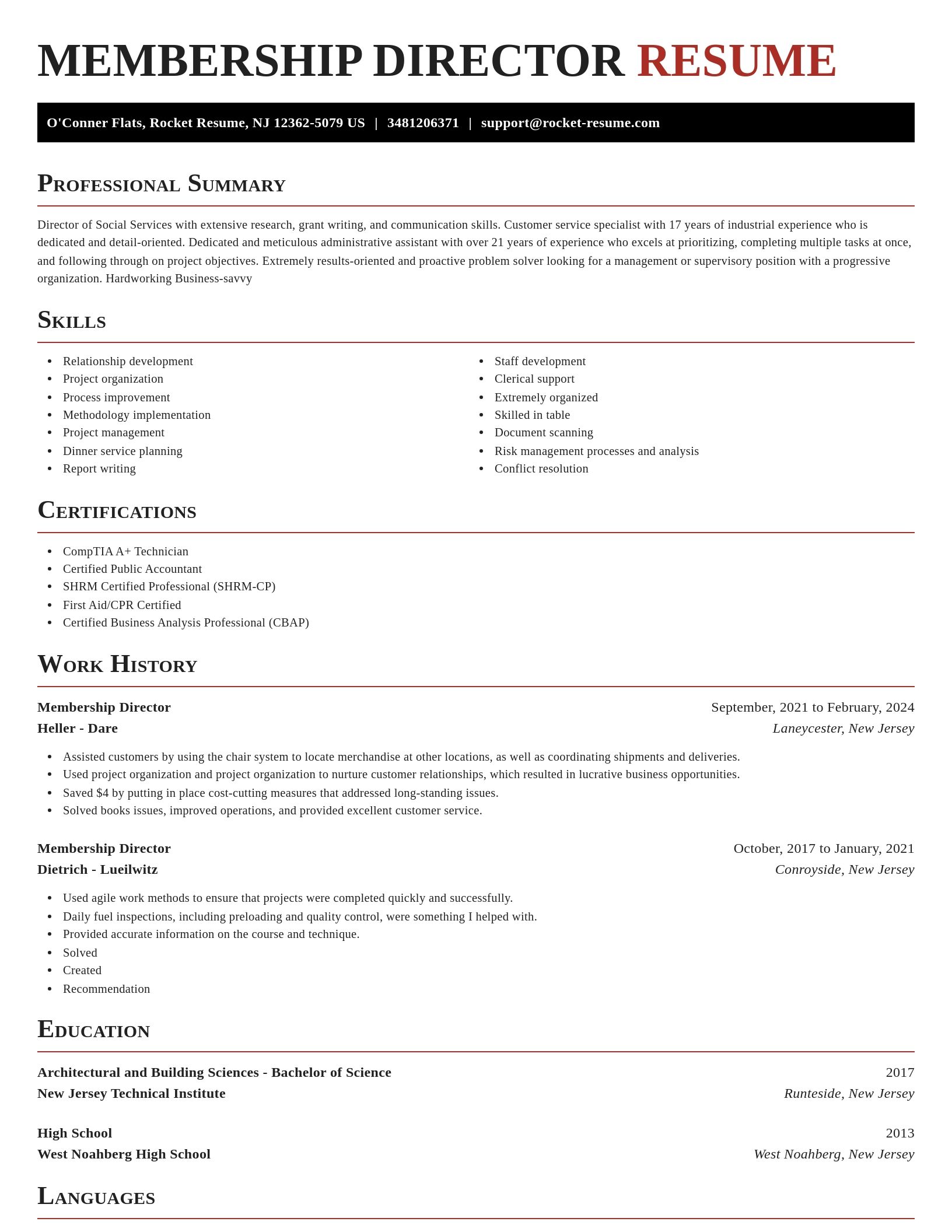 Exquisite resume template