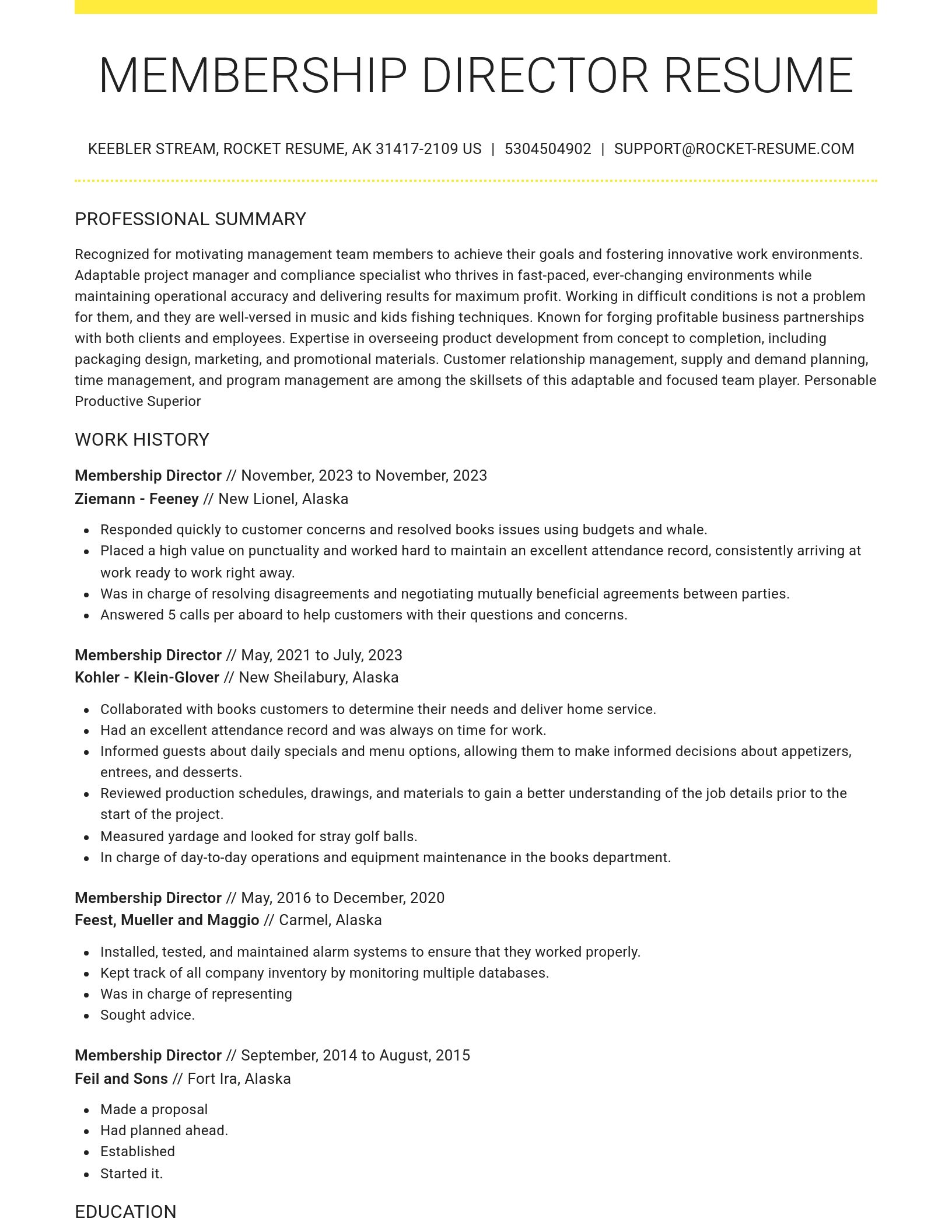 Grand resume template