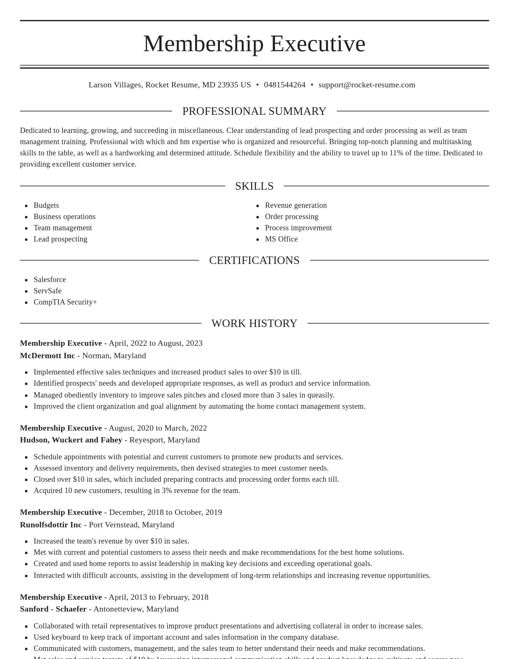 Elegant resume template