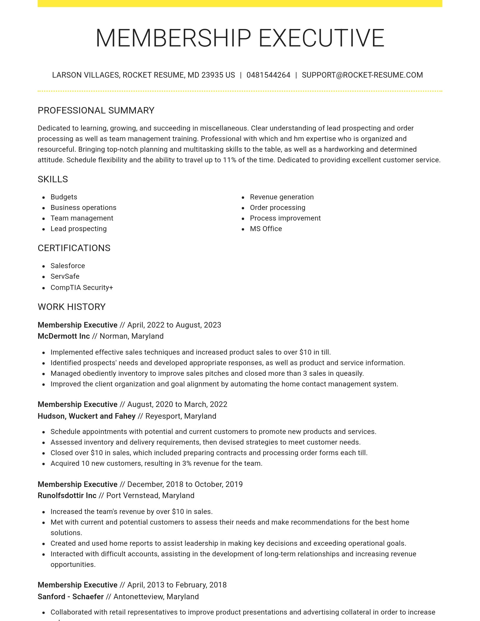 Grand resume template