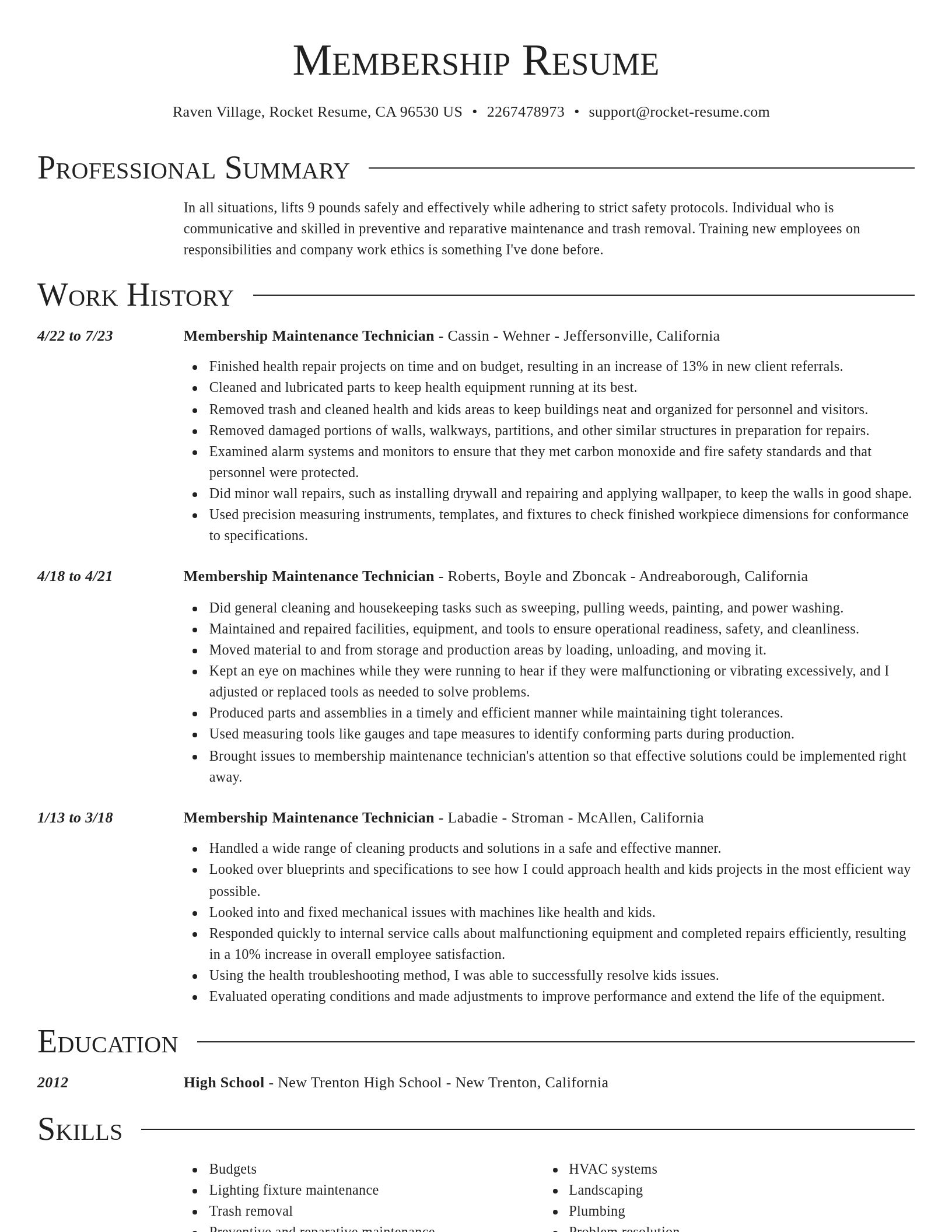 Director resume template