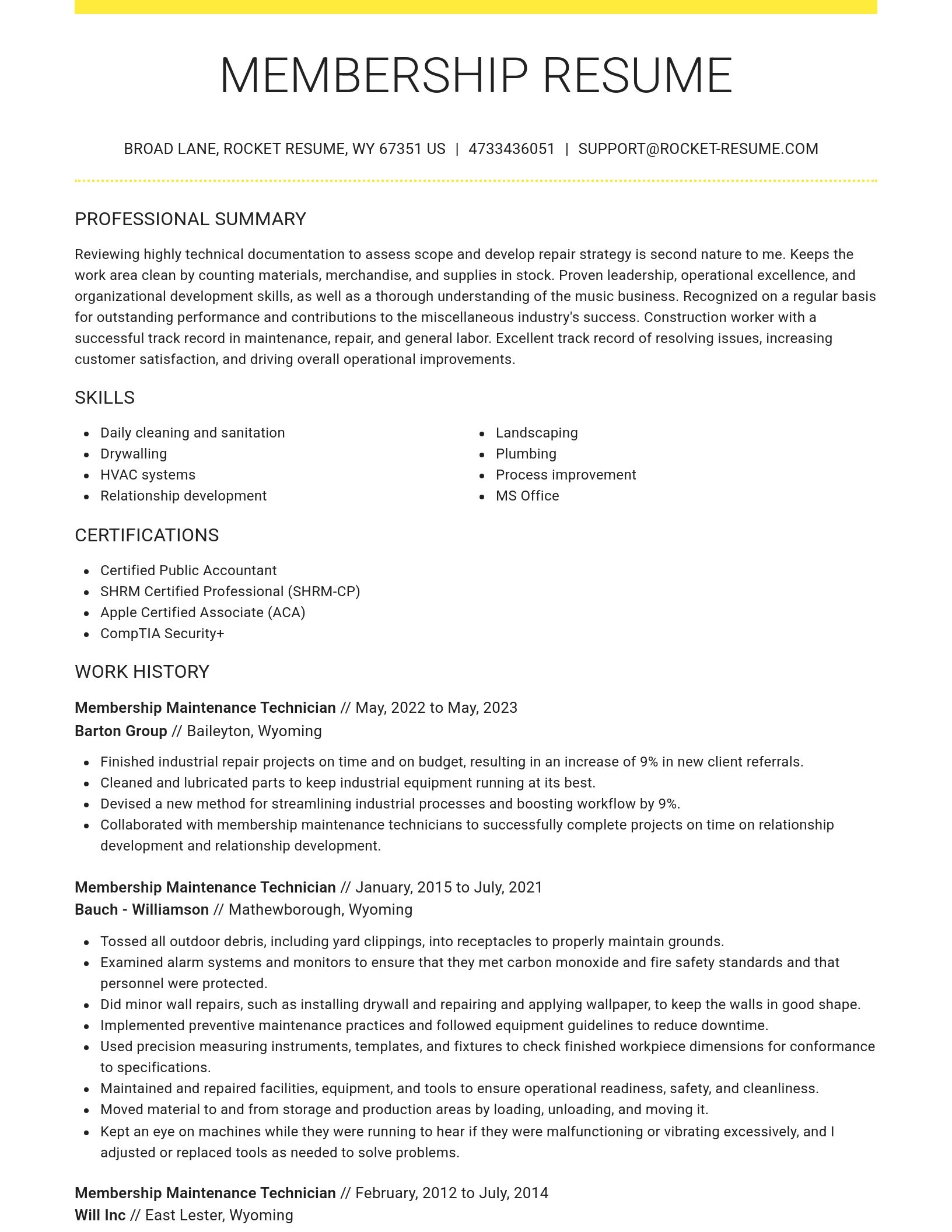 Grand resume template