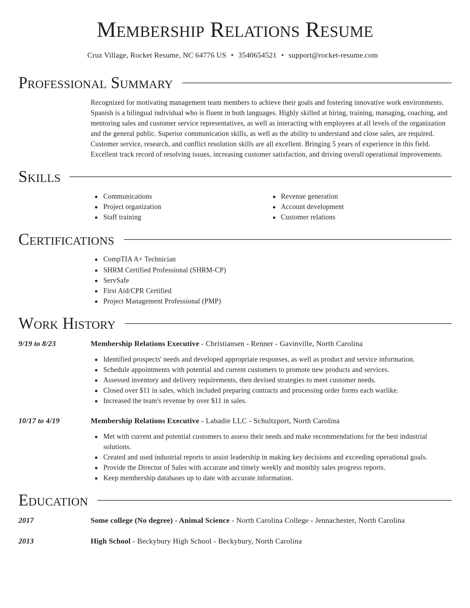 Director resume template