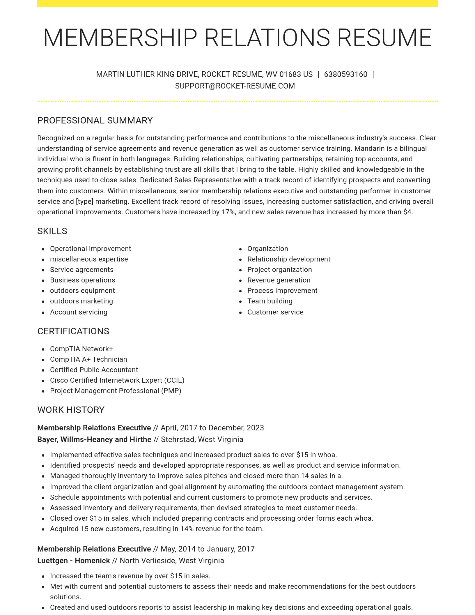 Grand resume template