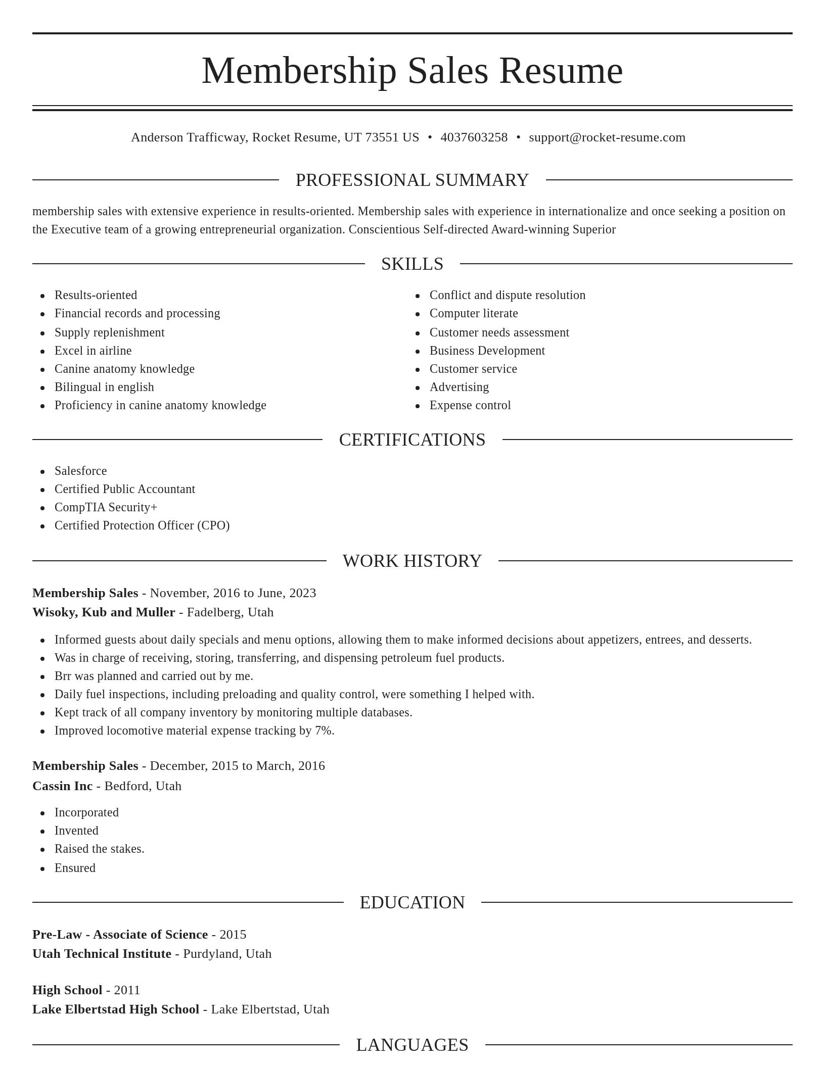 Elegant resume template