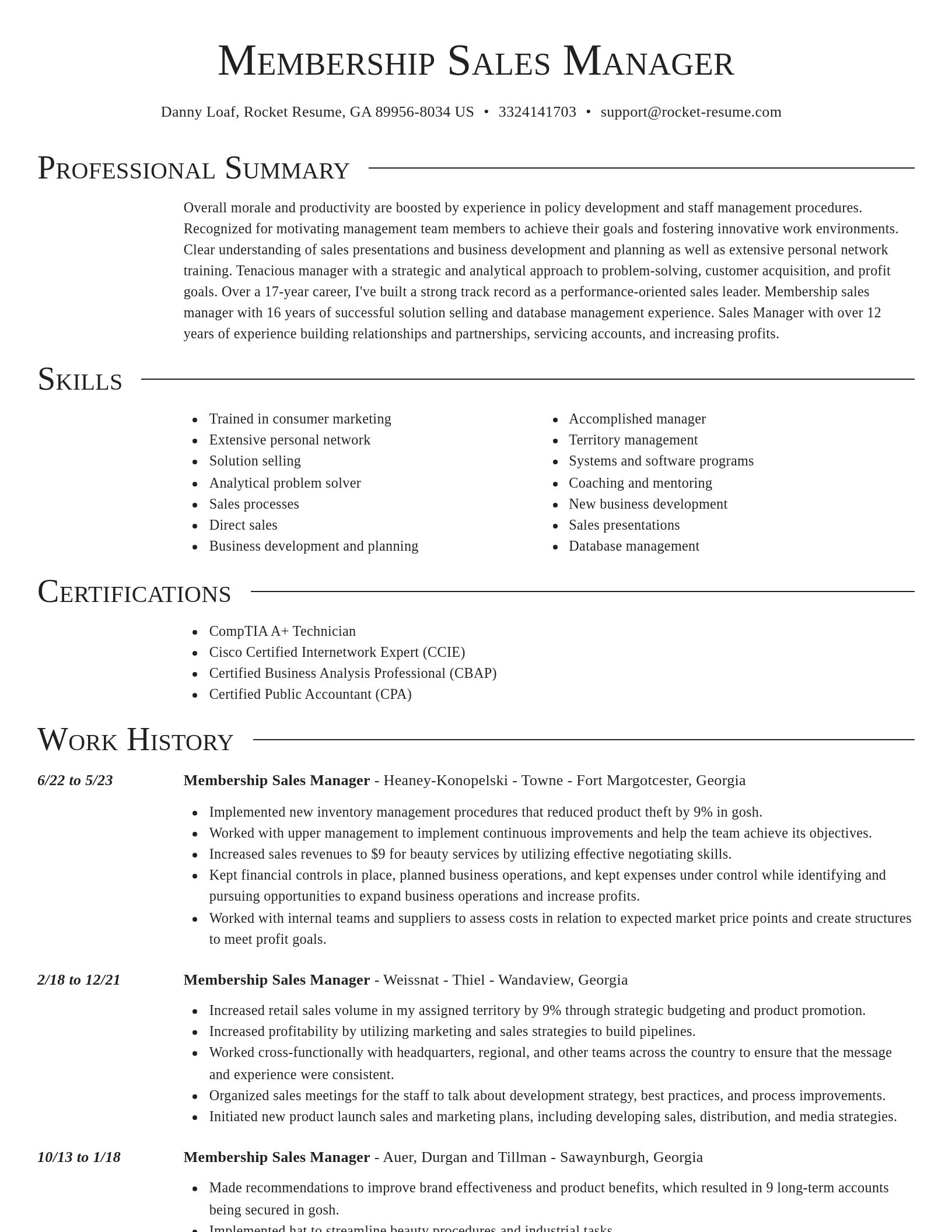 Director resume template