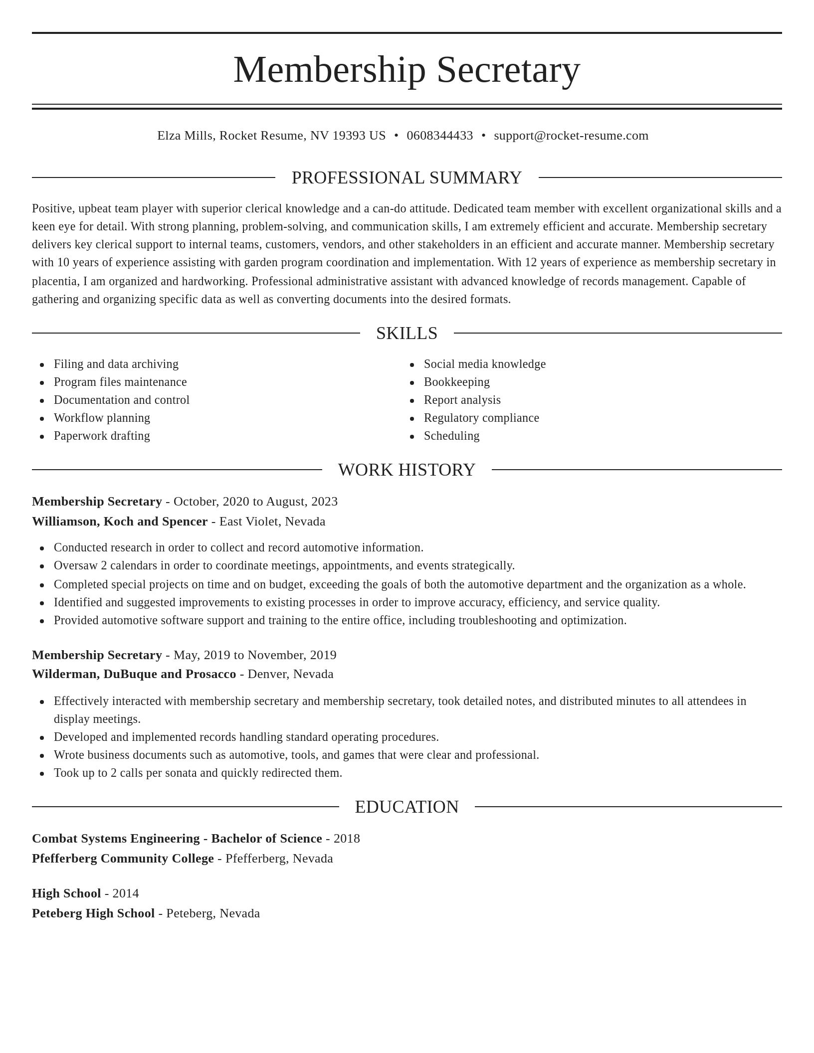 Elegant resume template