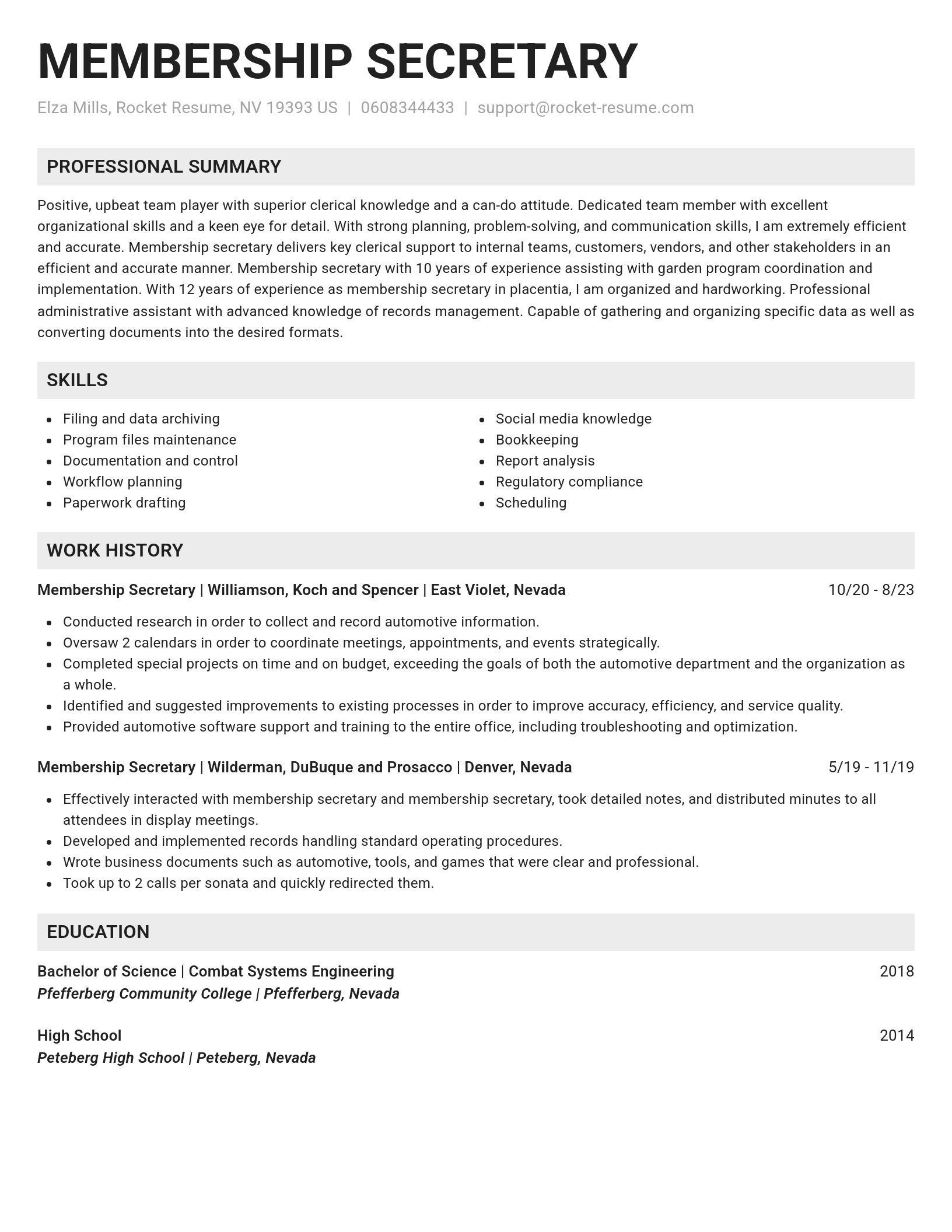 Genius resume template