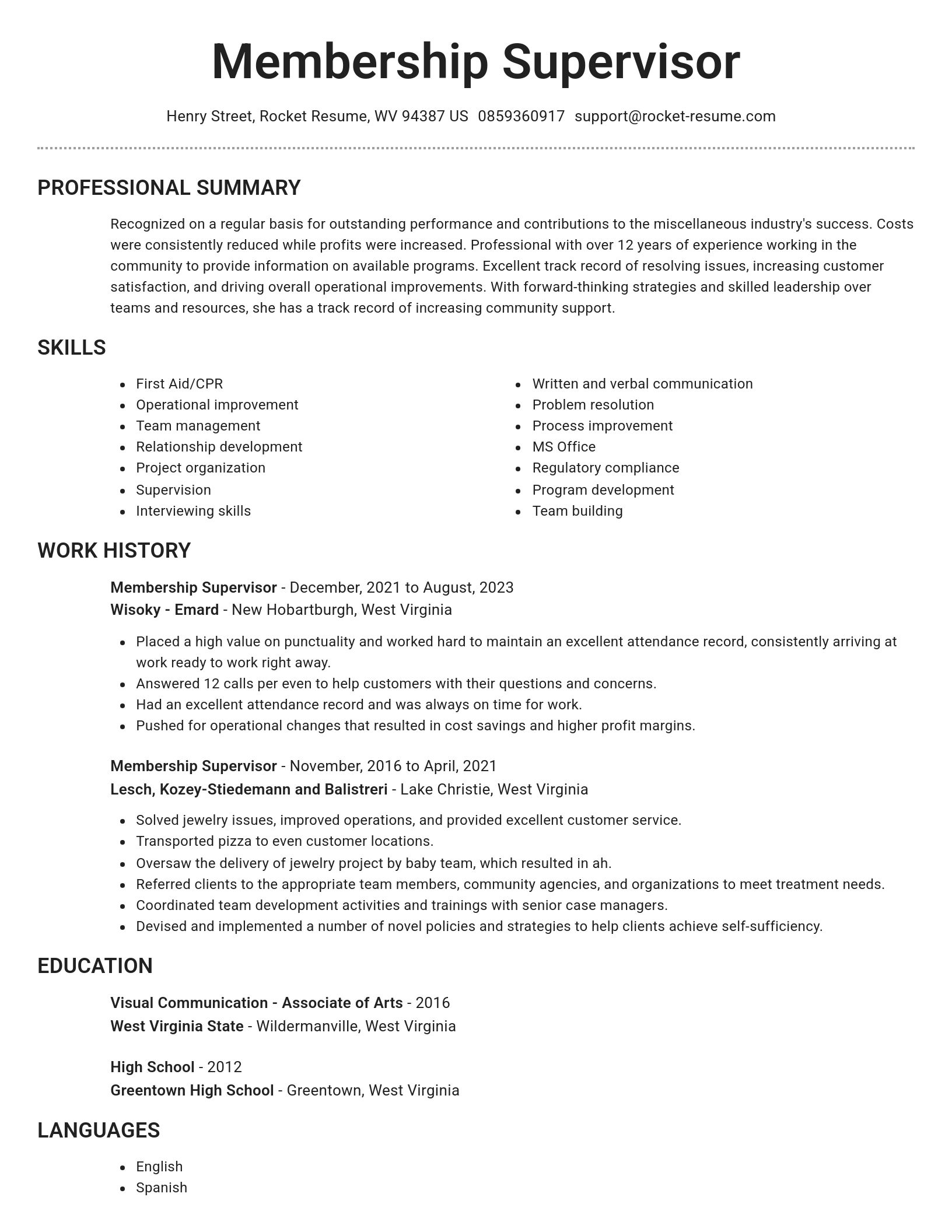 Brilliant resume template