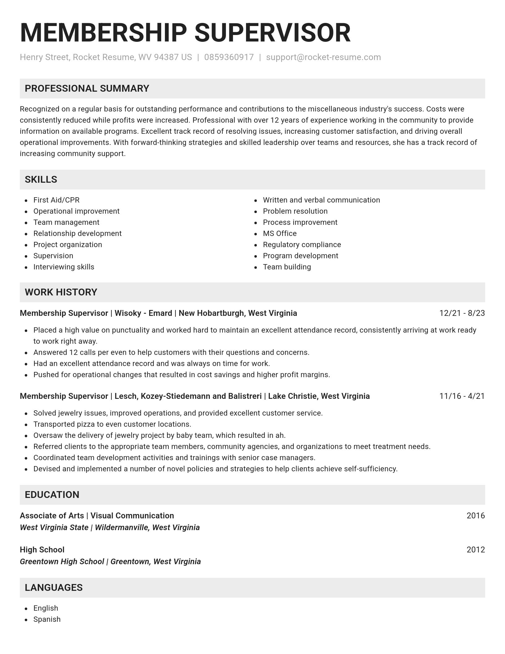 Genius resume template