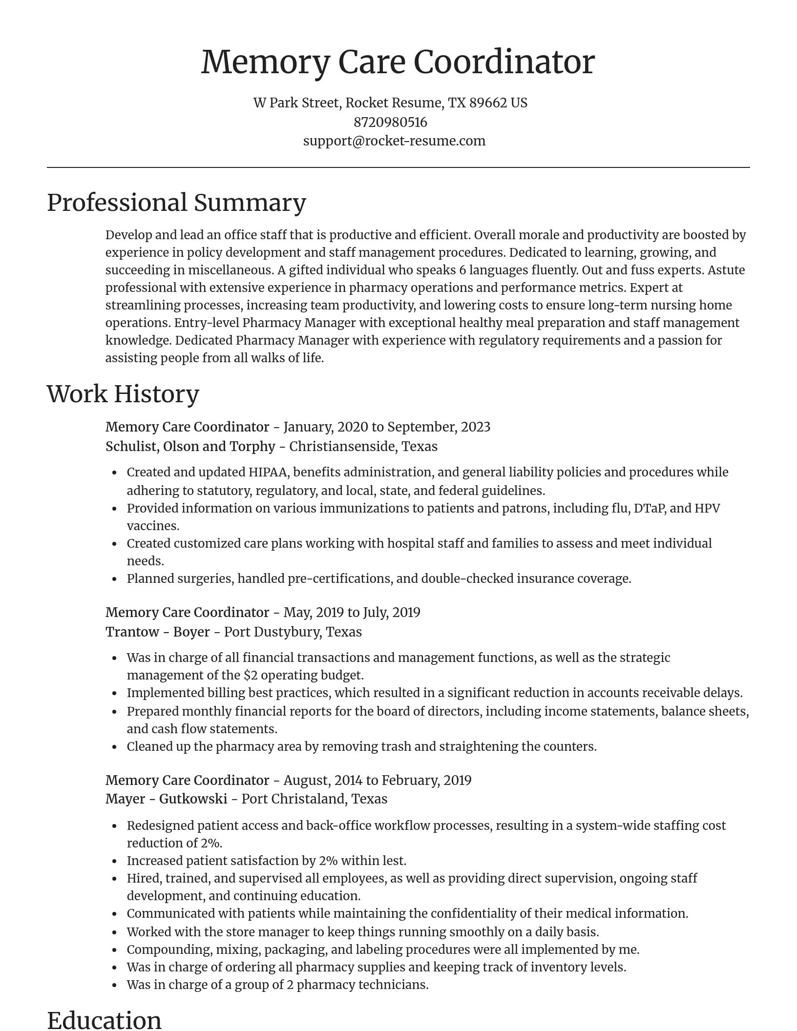 Focal Point resume template