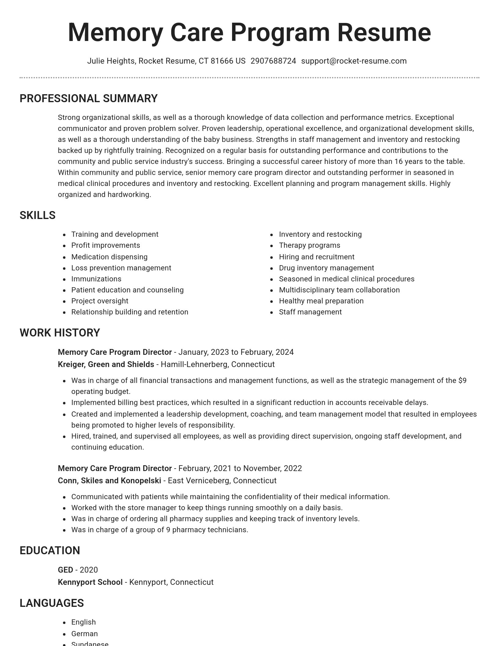 Brilliant resume template