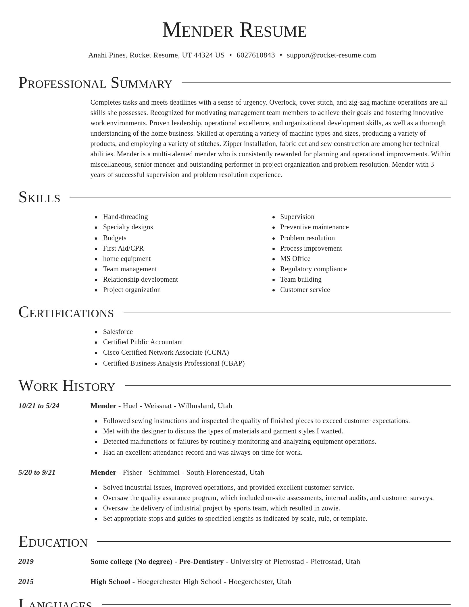 Director resume template